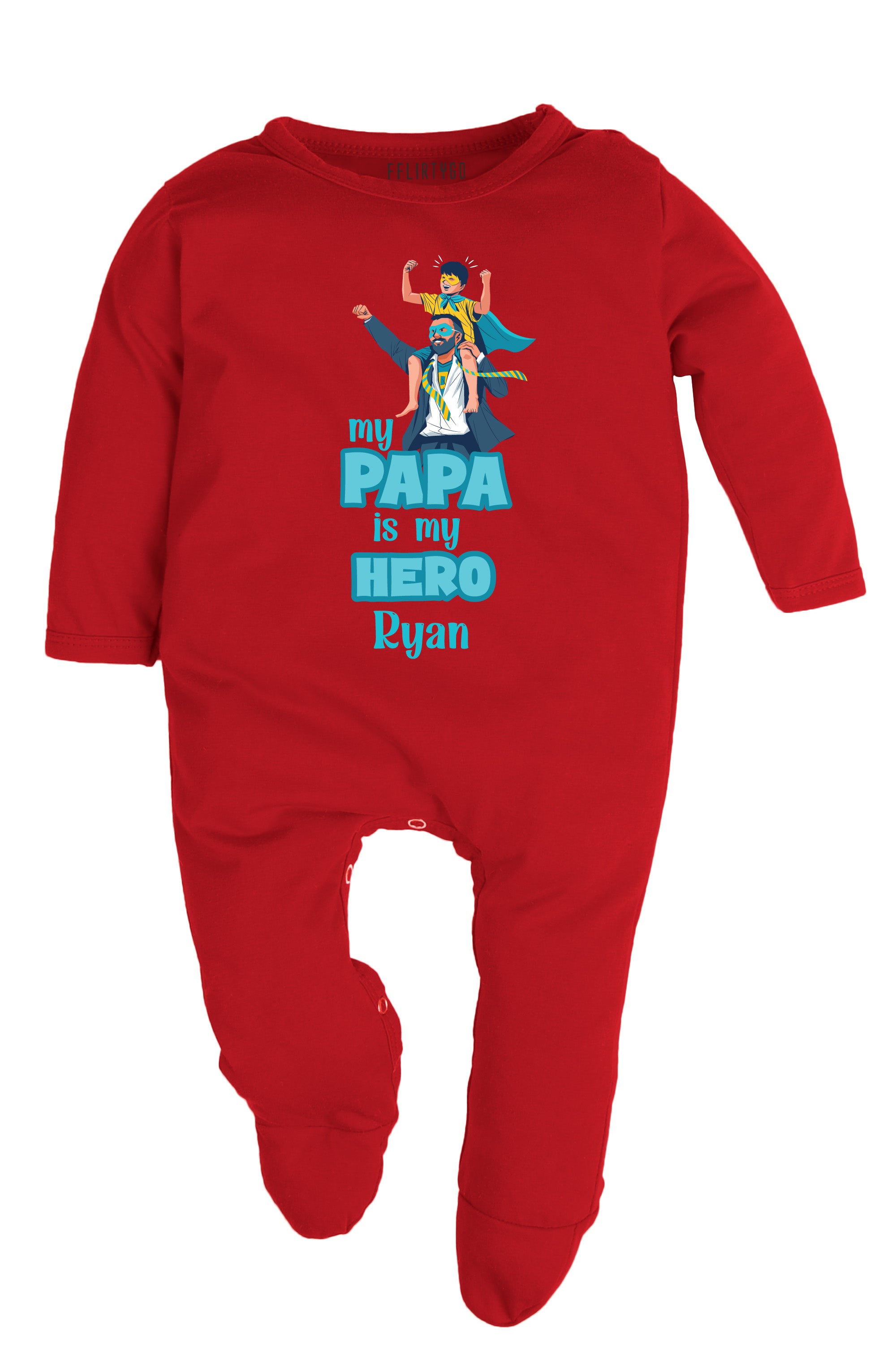 My Papa Is My Hero Baby Romper | Onesies w/ Custom Name