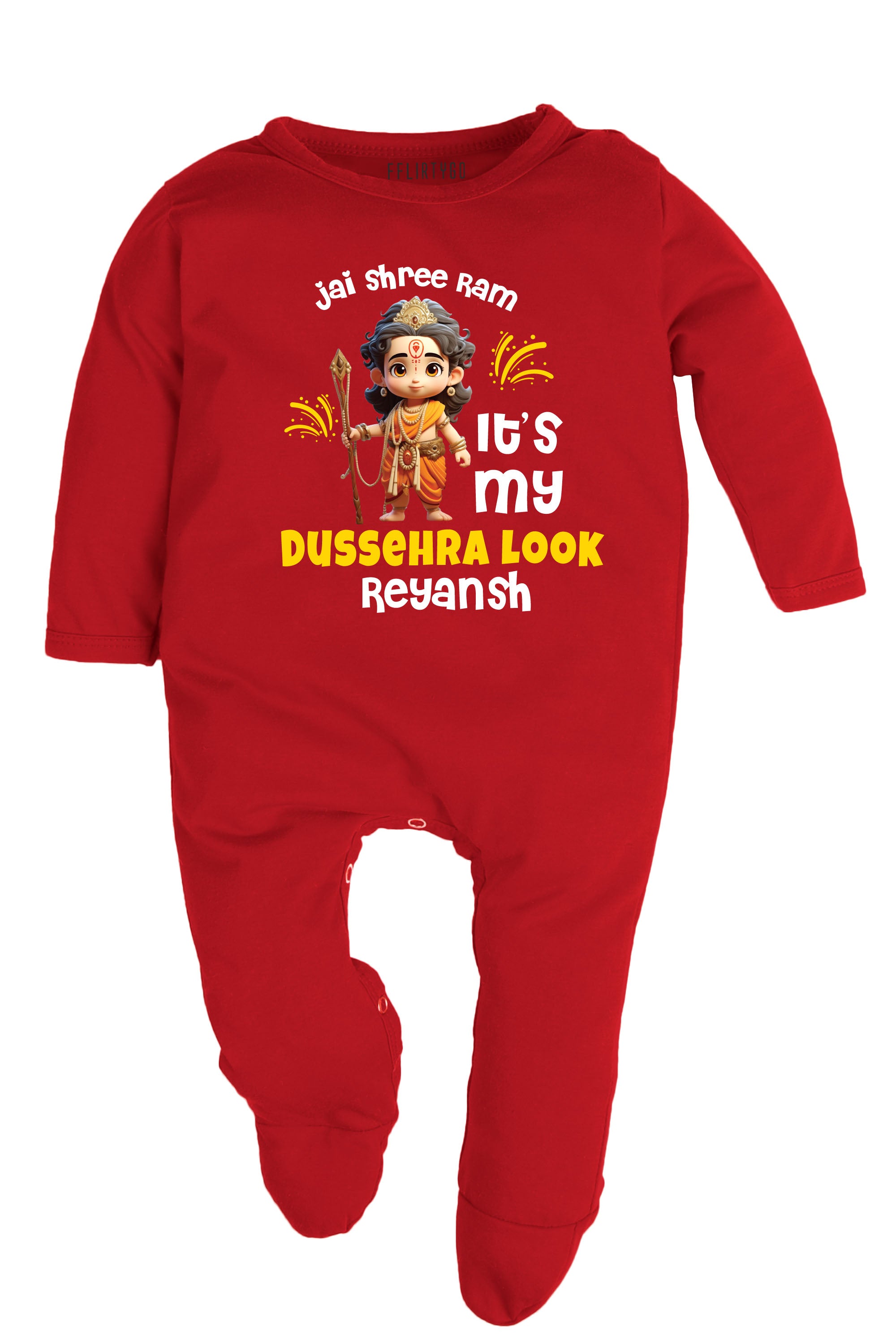 Jai Shree Ram It's My Dussehra Look Baby Romper | Onesies w/ Custom Name