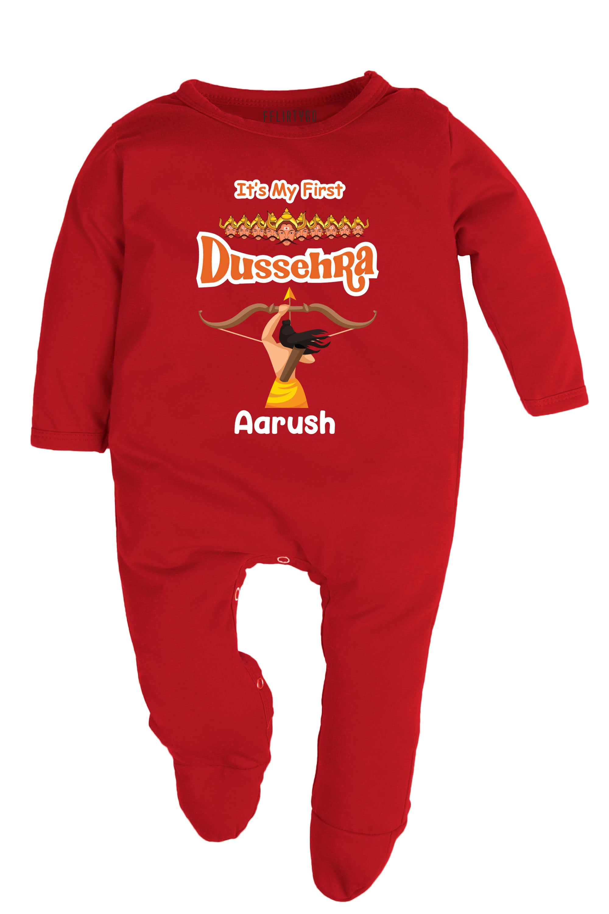 It's My First Dussehra Baby Romper | Onesies w/ Custom Name