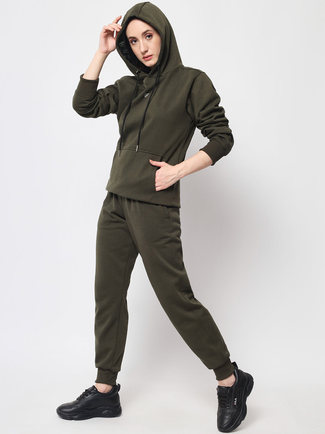 Green Thermal Co-ord Set (Hoodie and Jogger Combo)