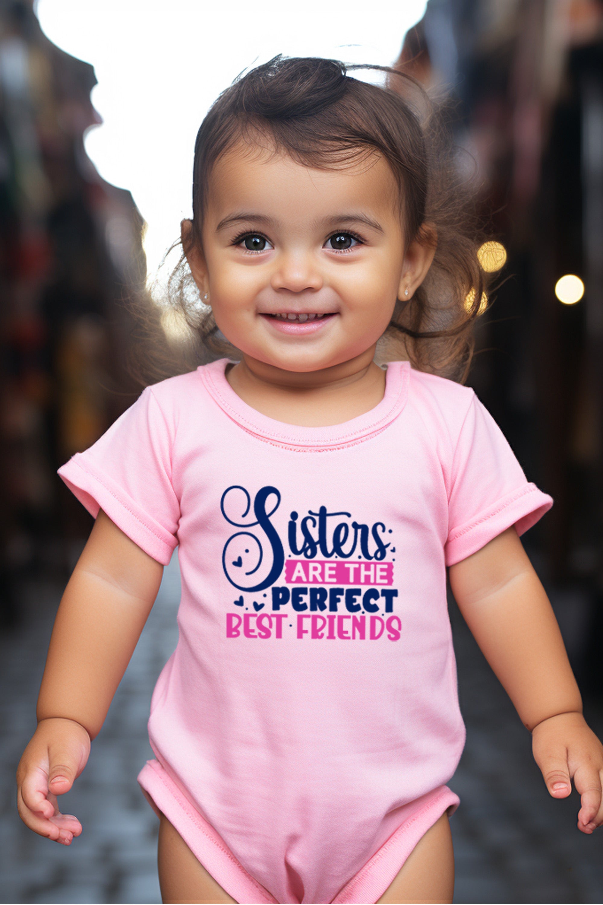 Sisters Are The Perfect Best Friends Baby Romper | Onesies