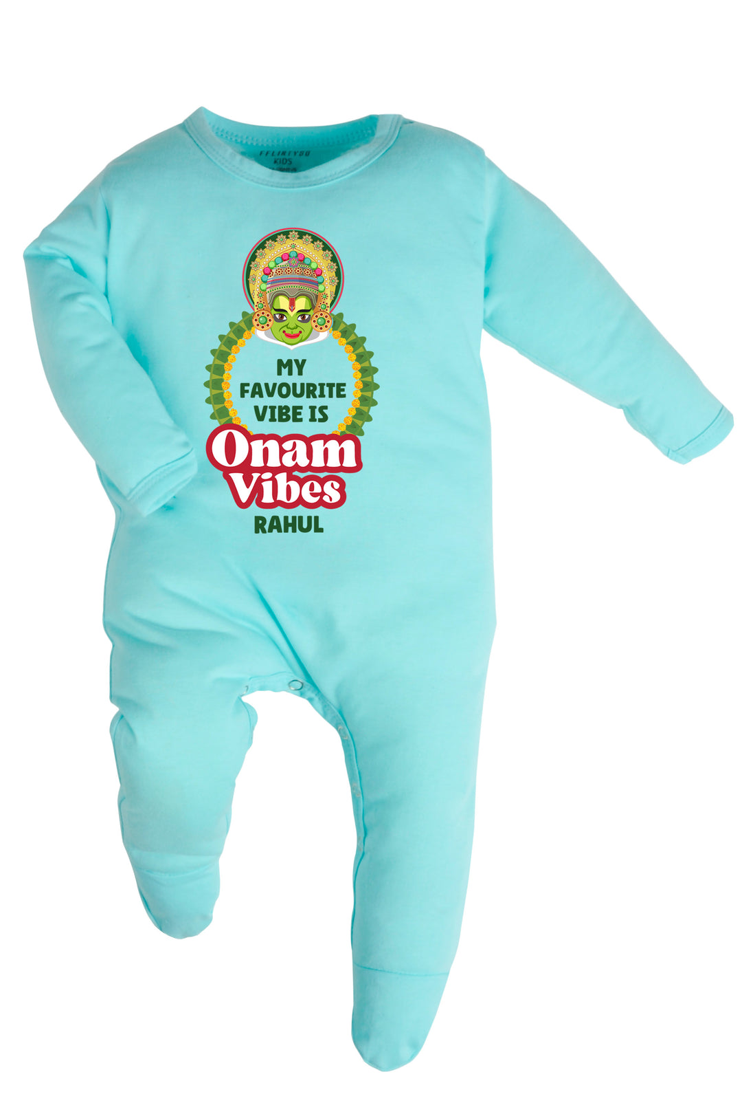 My Favourite Vibe Is Onam Vibes Baby Romper | Onesies w/ Custom Name