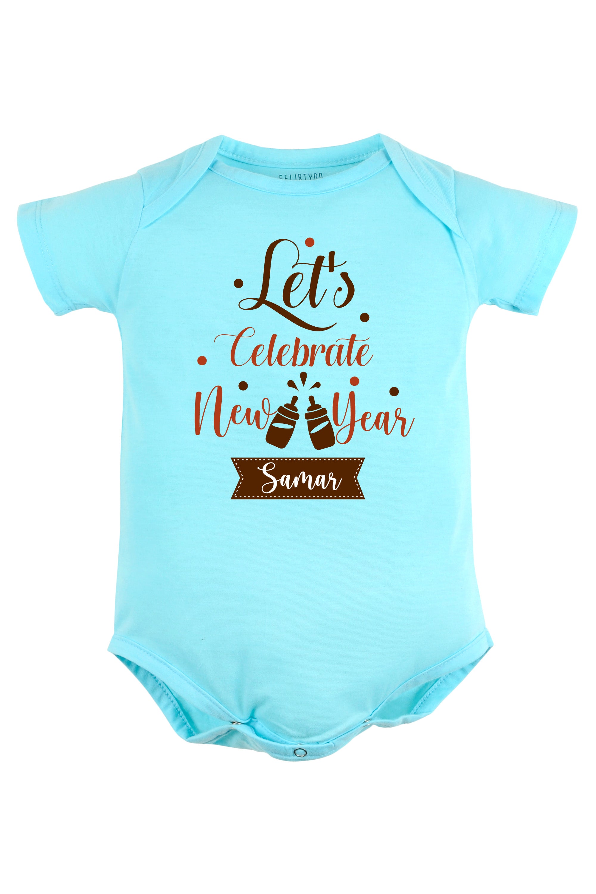 Let's Celebrate New Year Baby Romper | Onesies w/ Custom Name