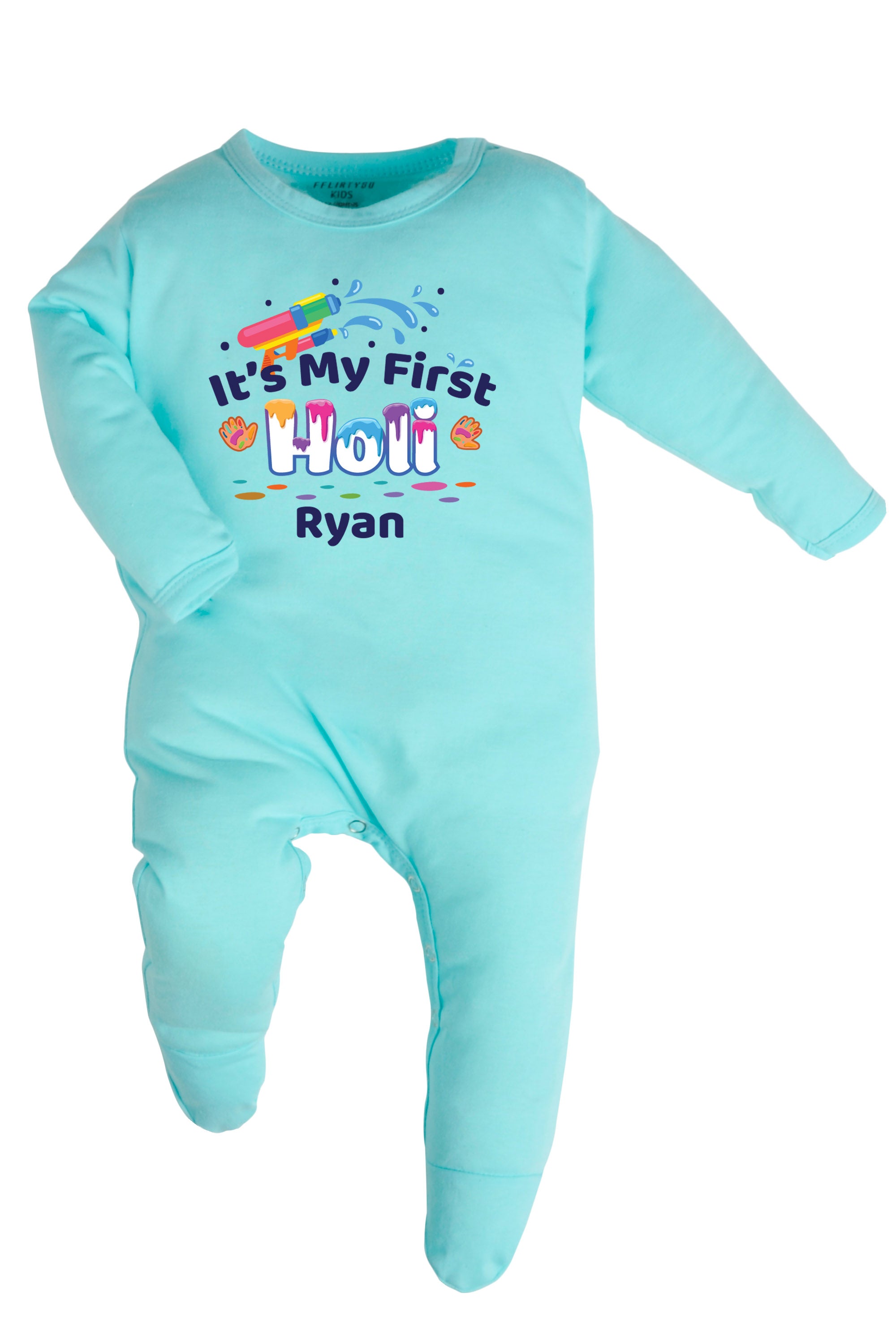 It's My First Holi Baby Romper | Onesies w/ Custom Name