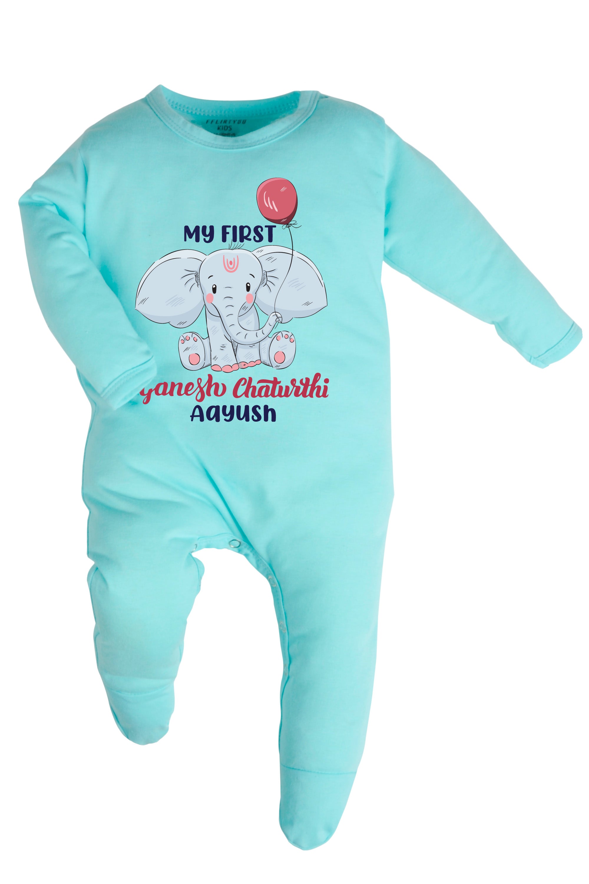 My First Ganesh Chaturthi Baby Romper | Onesies w/ Custom Name