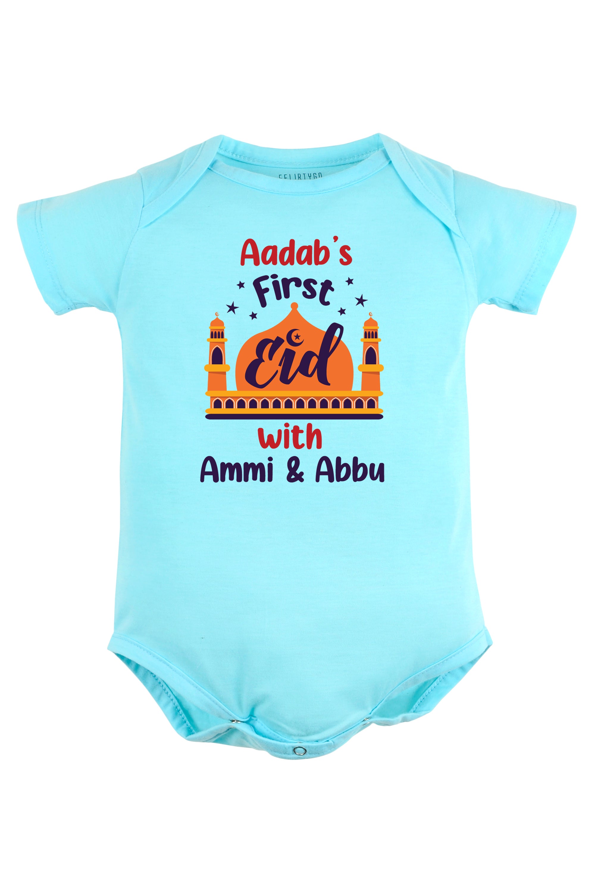 My First Eid with Ammi & Abbu Baby Romper | Onesies w/ Custom Name