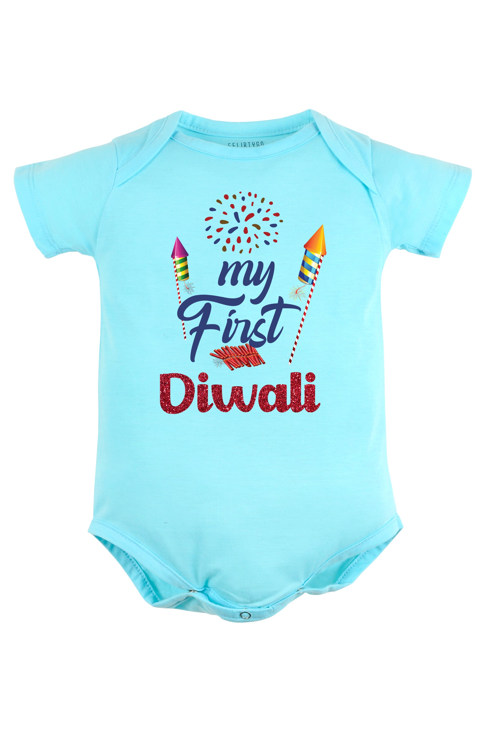 My First Diwali With Glitter Baby Romper | Onesies