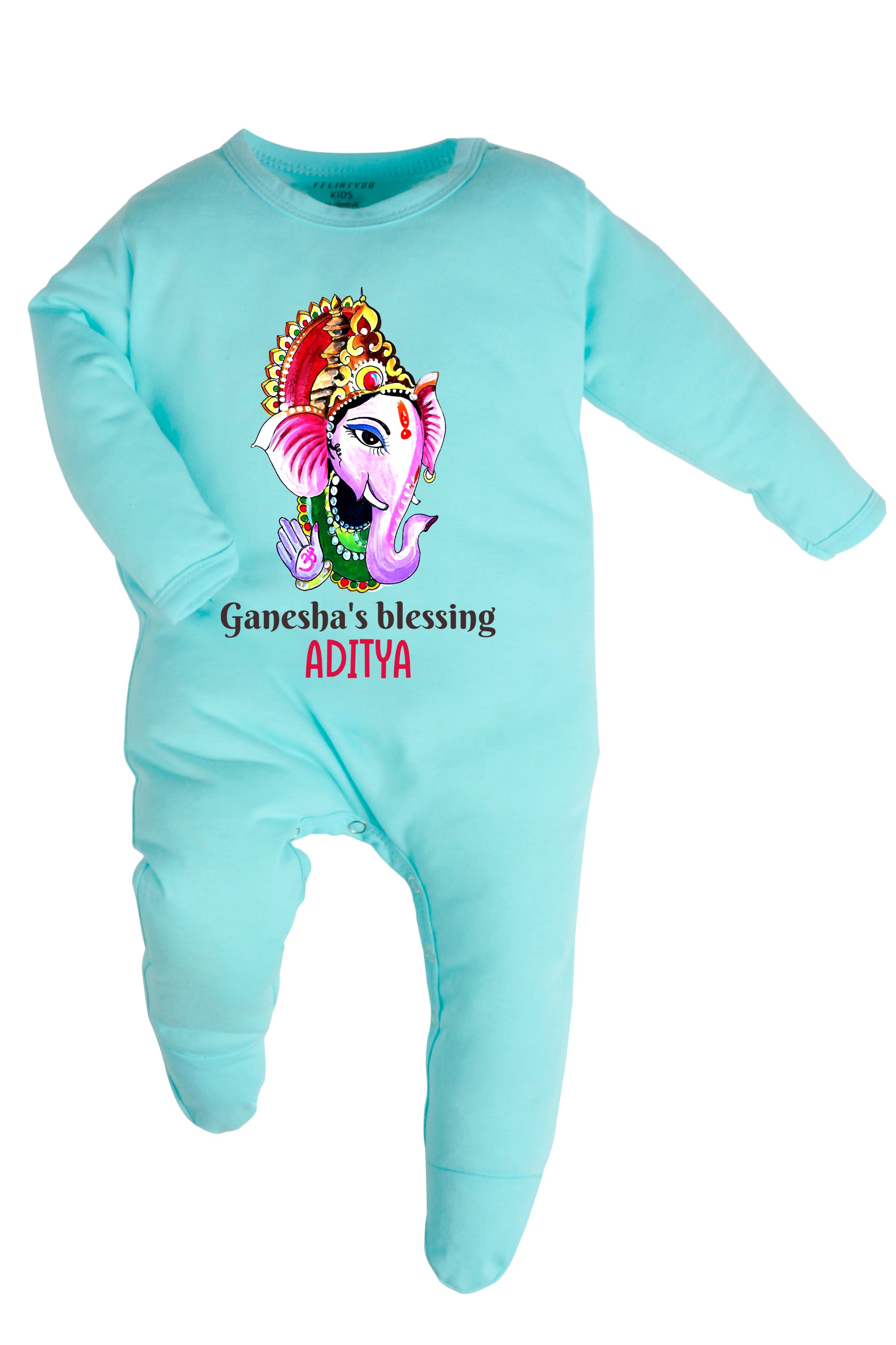 Ganesha's Blessing Baby Romper | Onesies w/ Custom Name