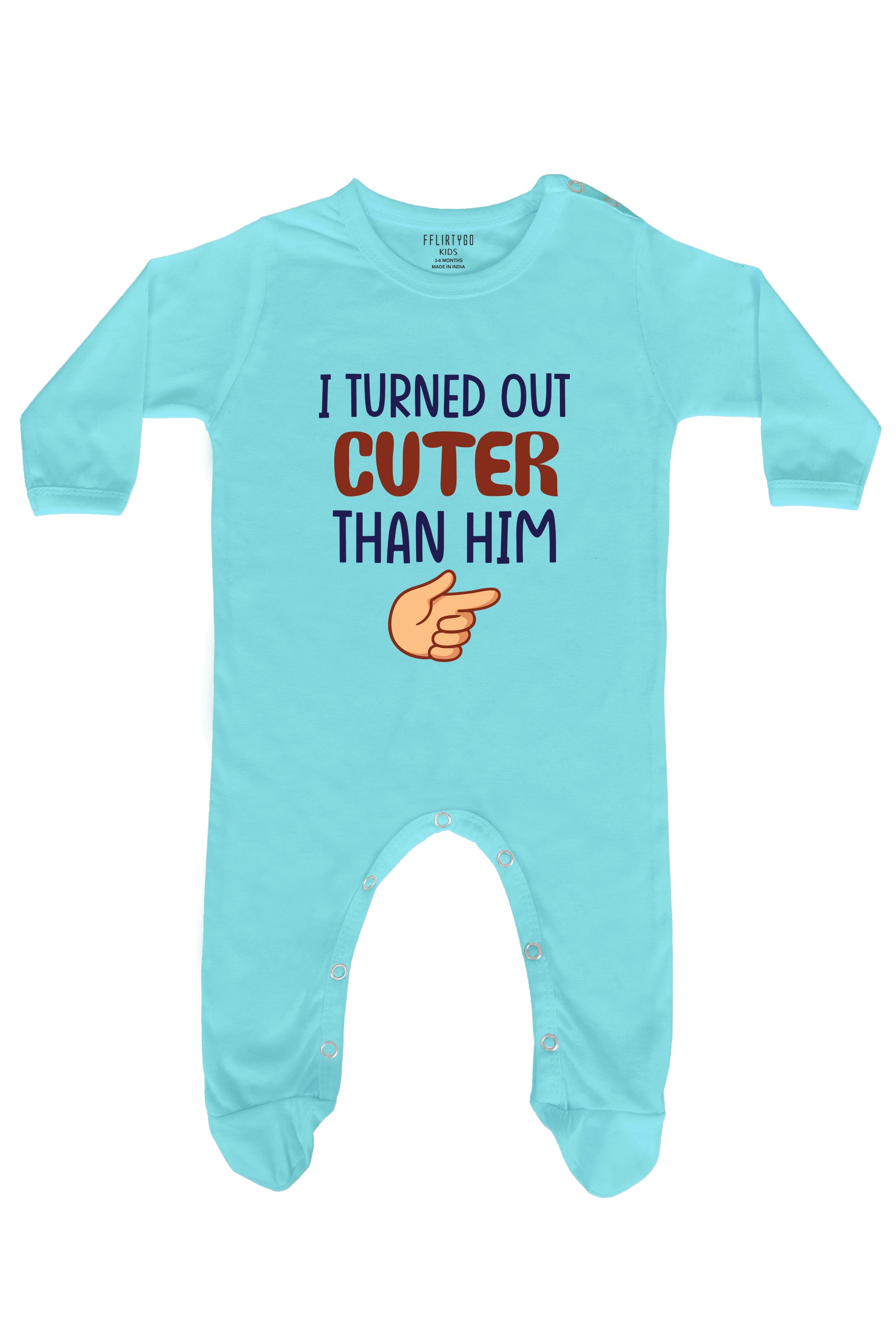 I Turned Out Cuter Than Him Baby Romper | Onesies