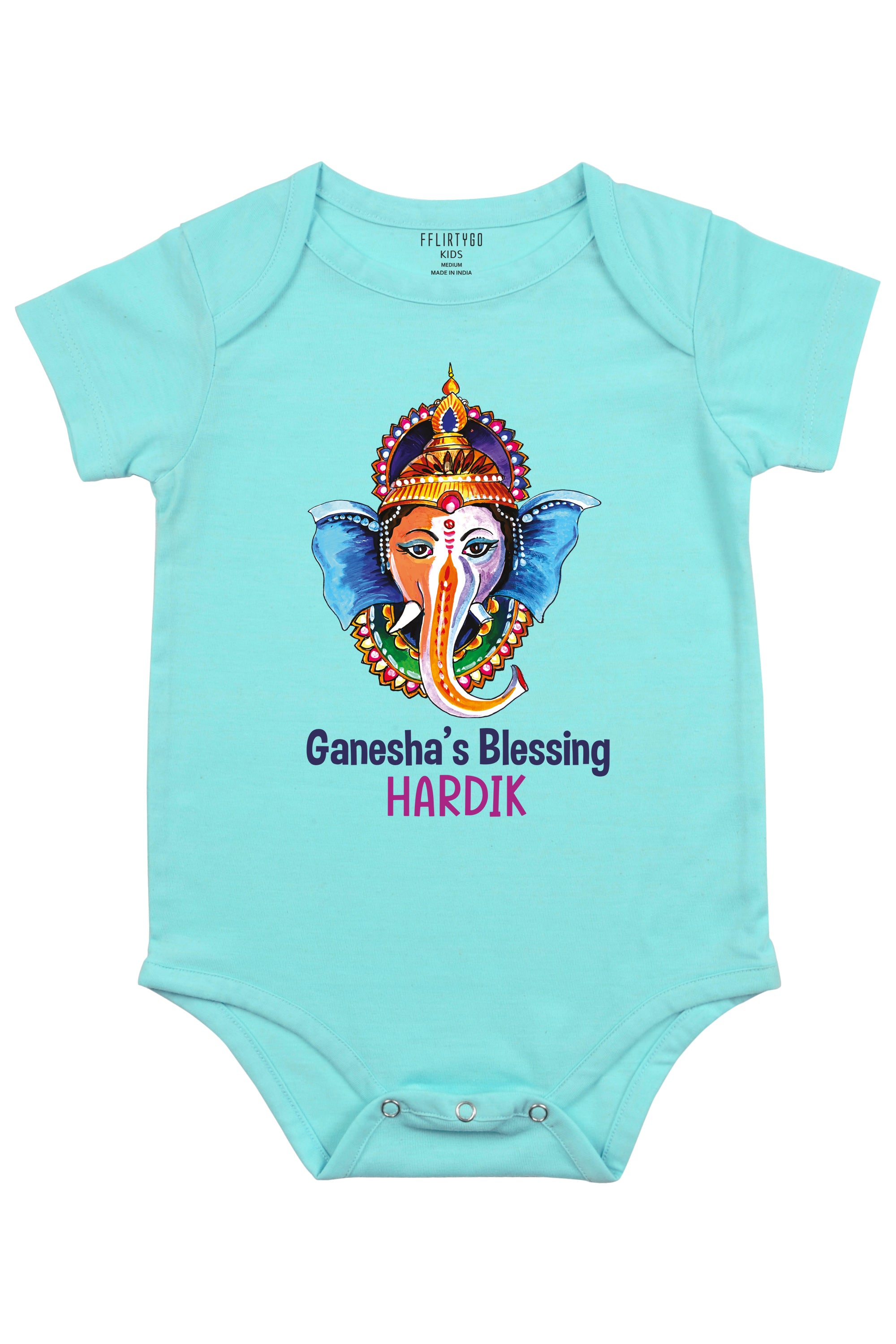 Ganesha's Blessing Baby Romper | Onesies w/ Custom Name