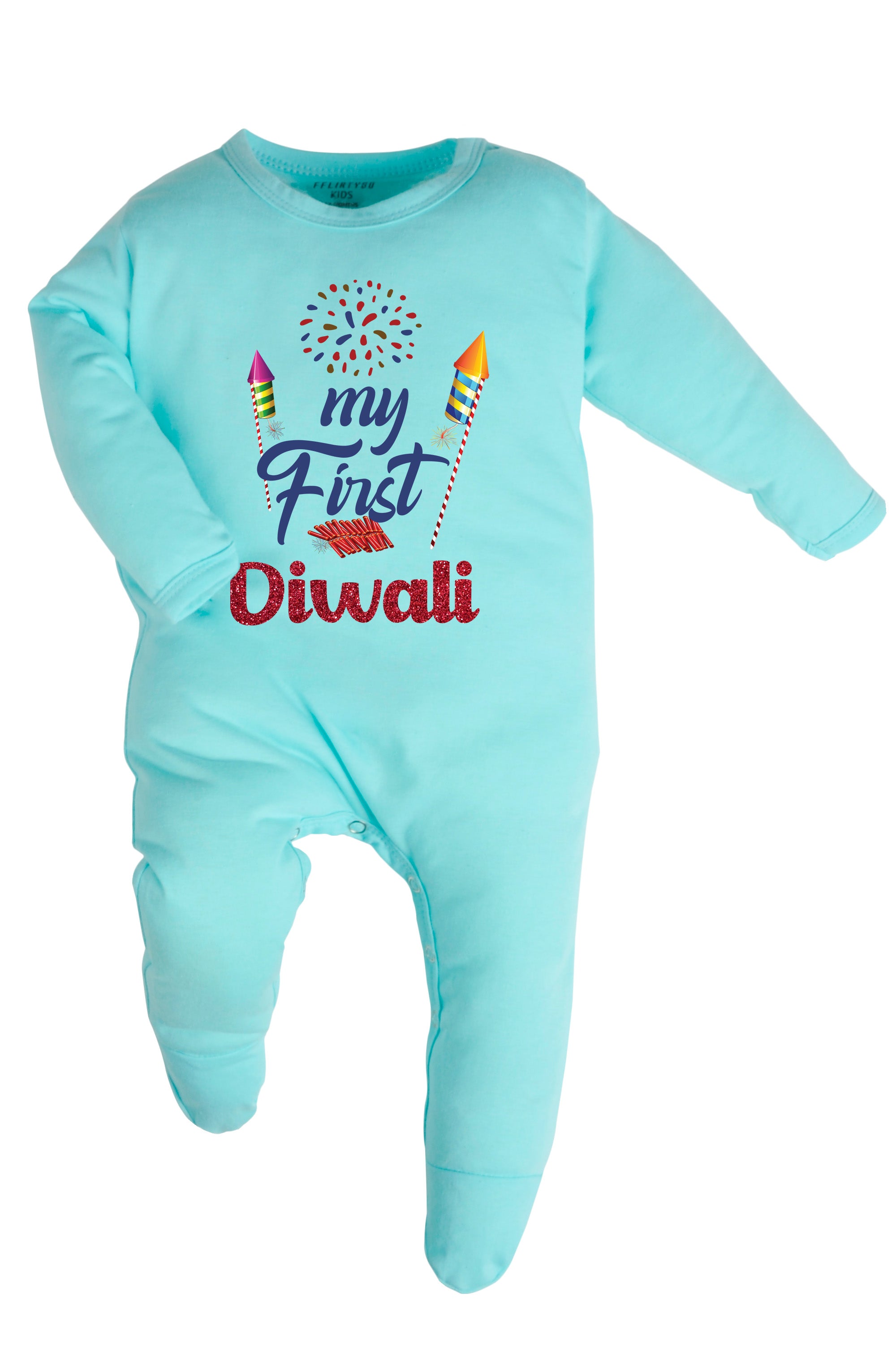 My First Diwali With Glitter Baby Romper | Onesies