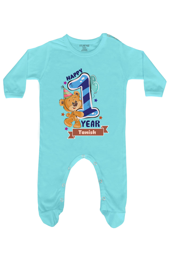 Happy One Year Milestone Baby Romper | Onesies w/ Custom Name