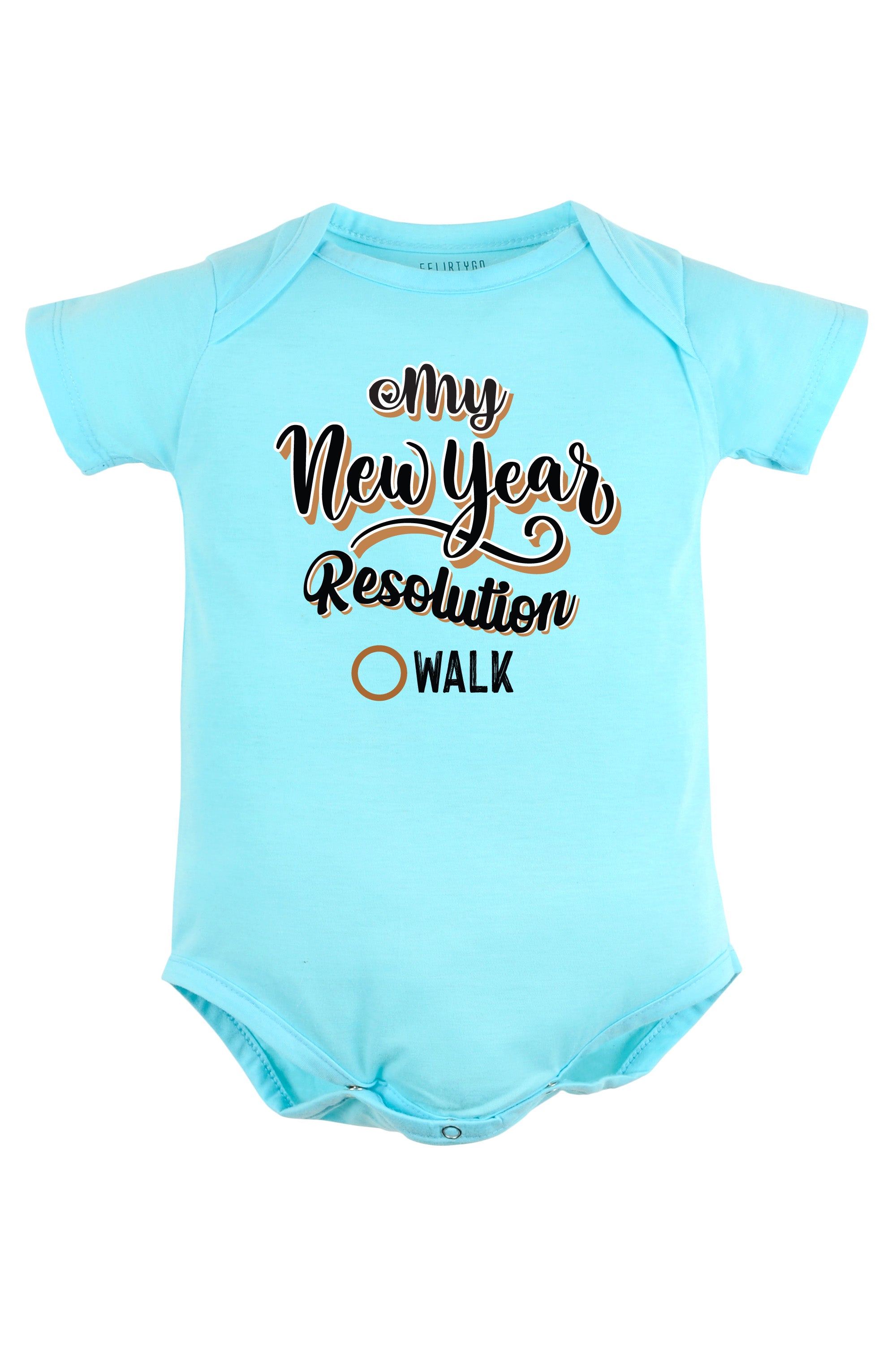 My New Year Resolution Walk Baby Romper | Onesies