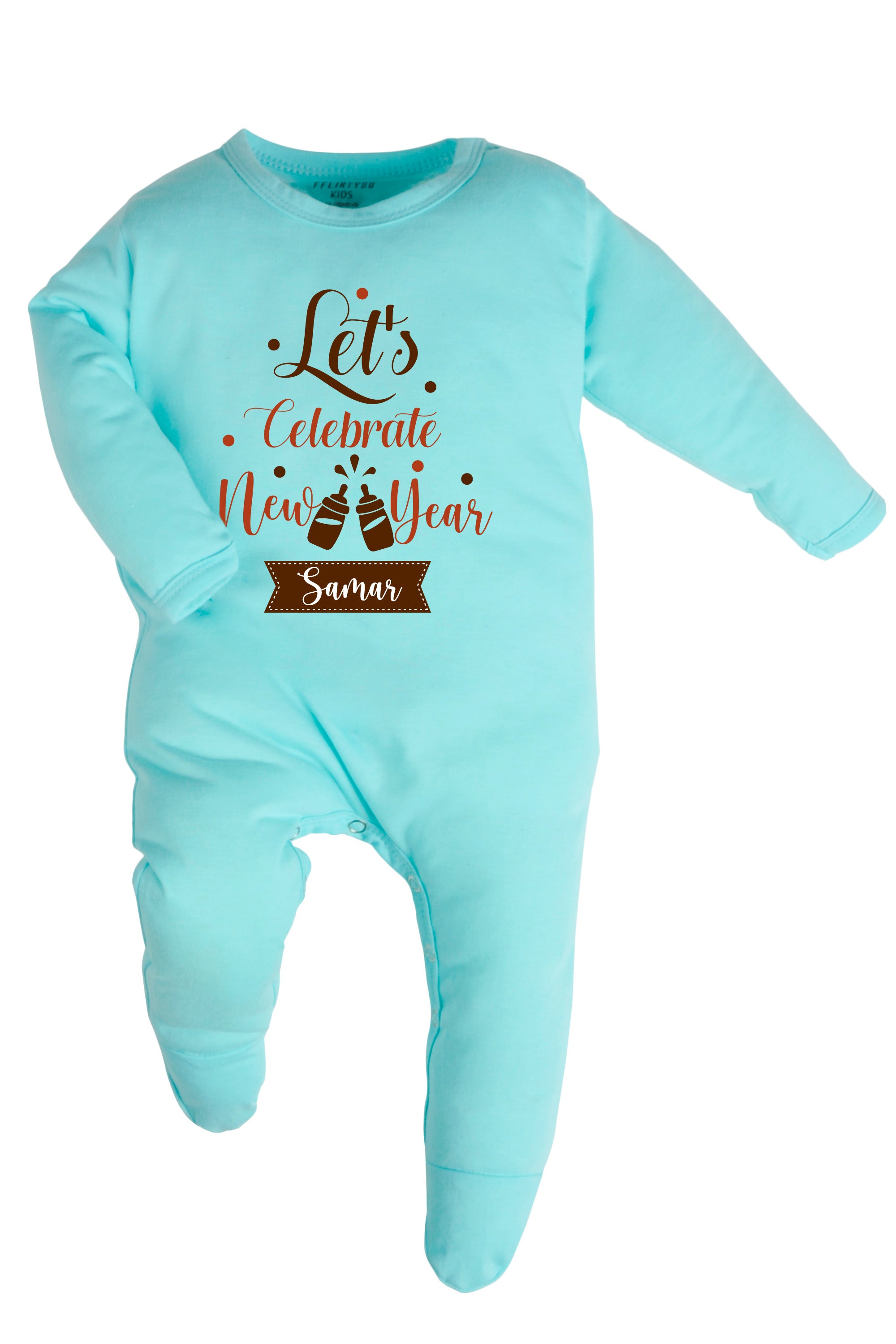 Let's Celebrate New Year Baby Romper | Onesies w/ Custom Name