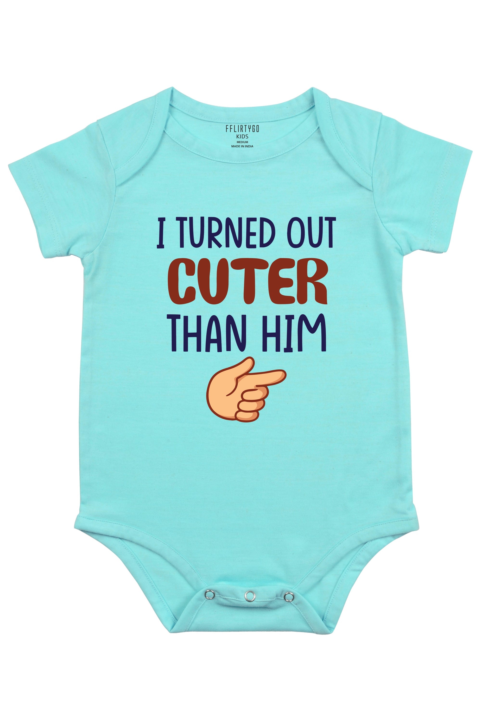 I Turned Out Cuter Than Him Baby Romper | Onesies