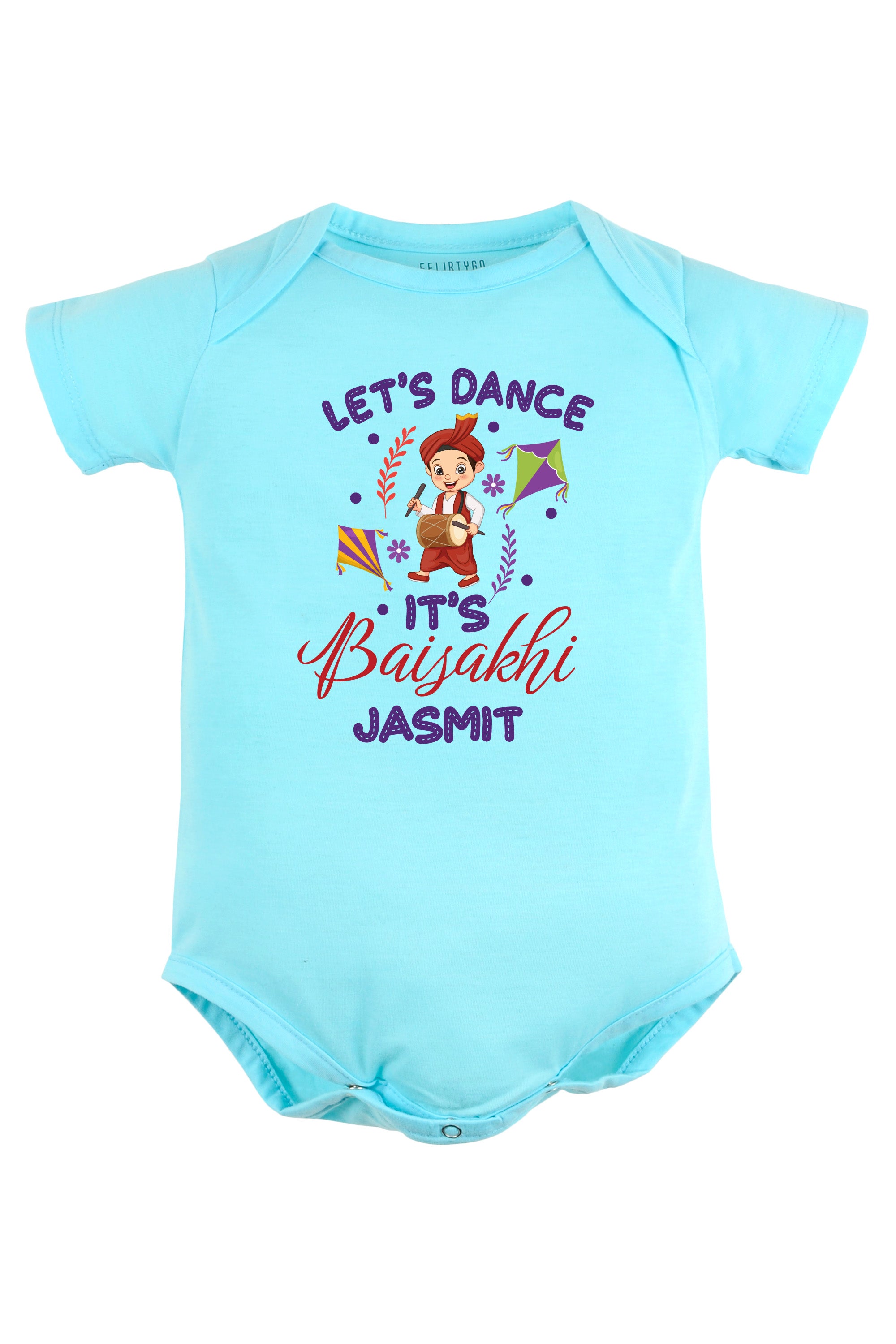 Let's Dance It's Baisakhi Baby Romper | Onesies w/ Custom Name