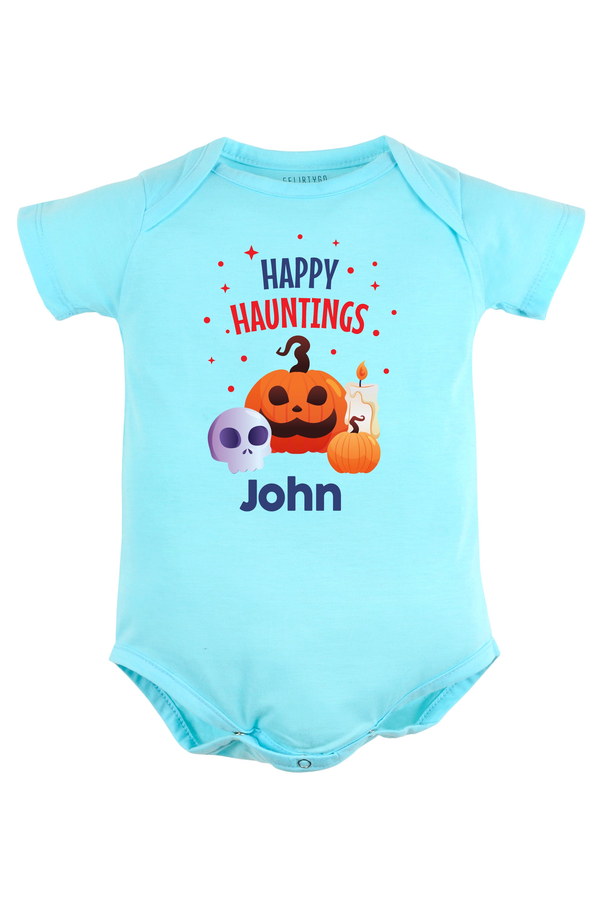 Happy Hauntings Baby Romper | Onesies w/ Custom Name