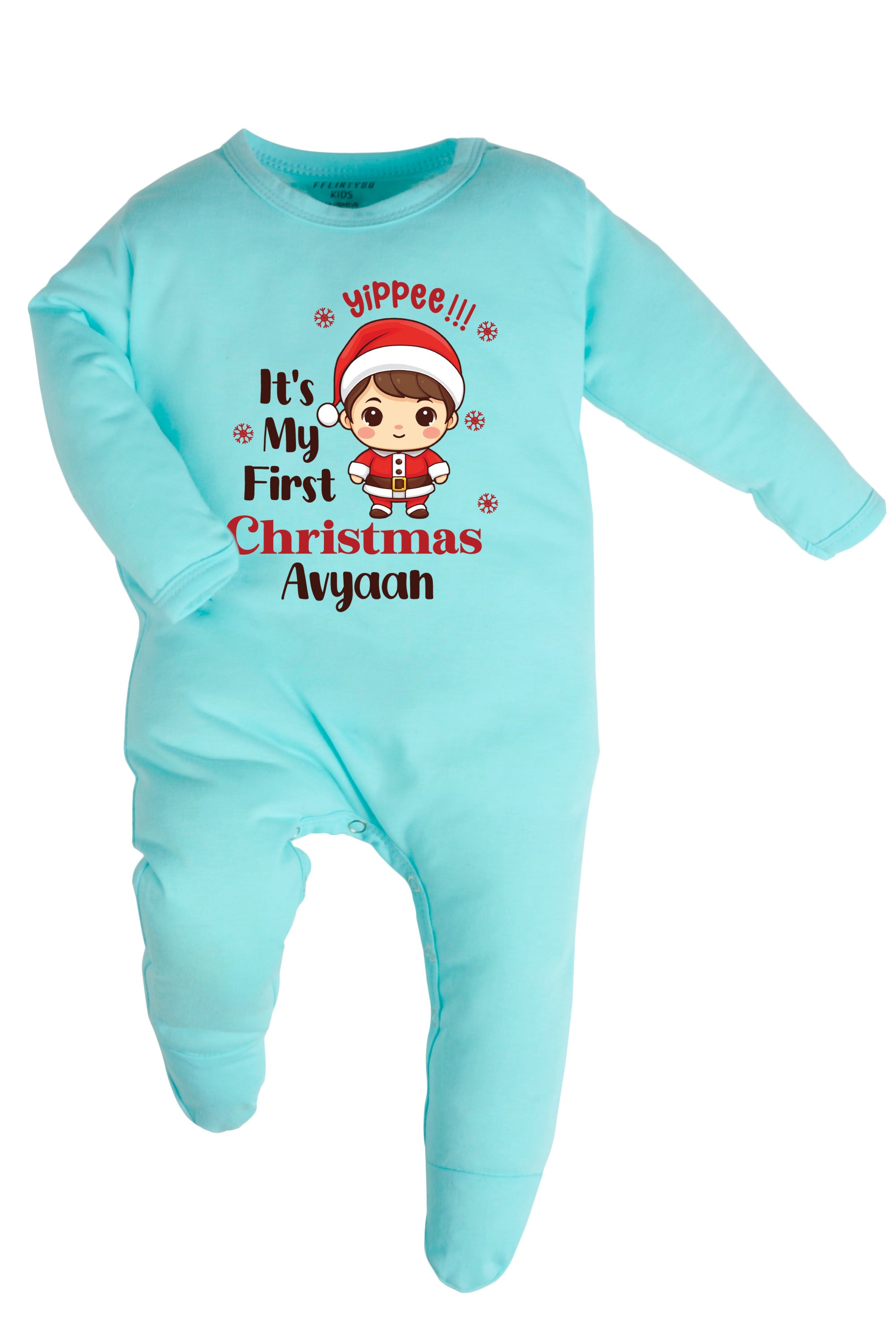 Yippee It's My First Christmas Baby Romper | Onesies w/ Custom Name