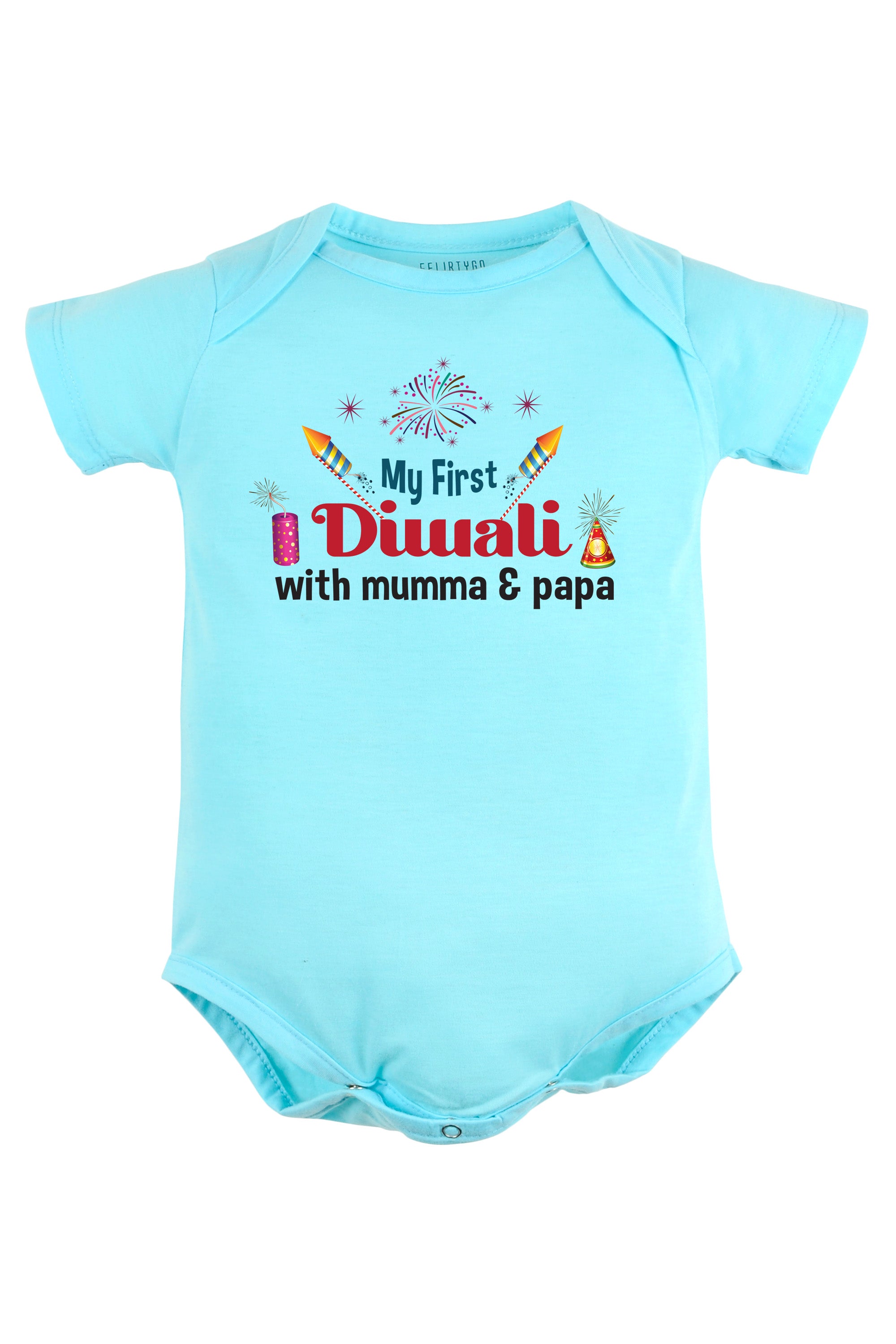 My First Diwali With Mumma & Papa Baby Romper | Onesies