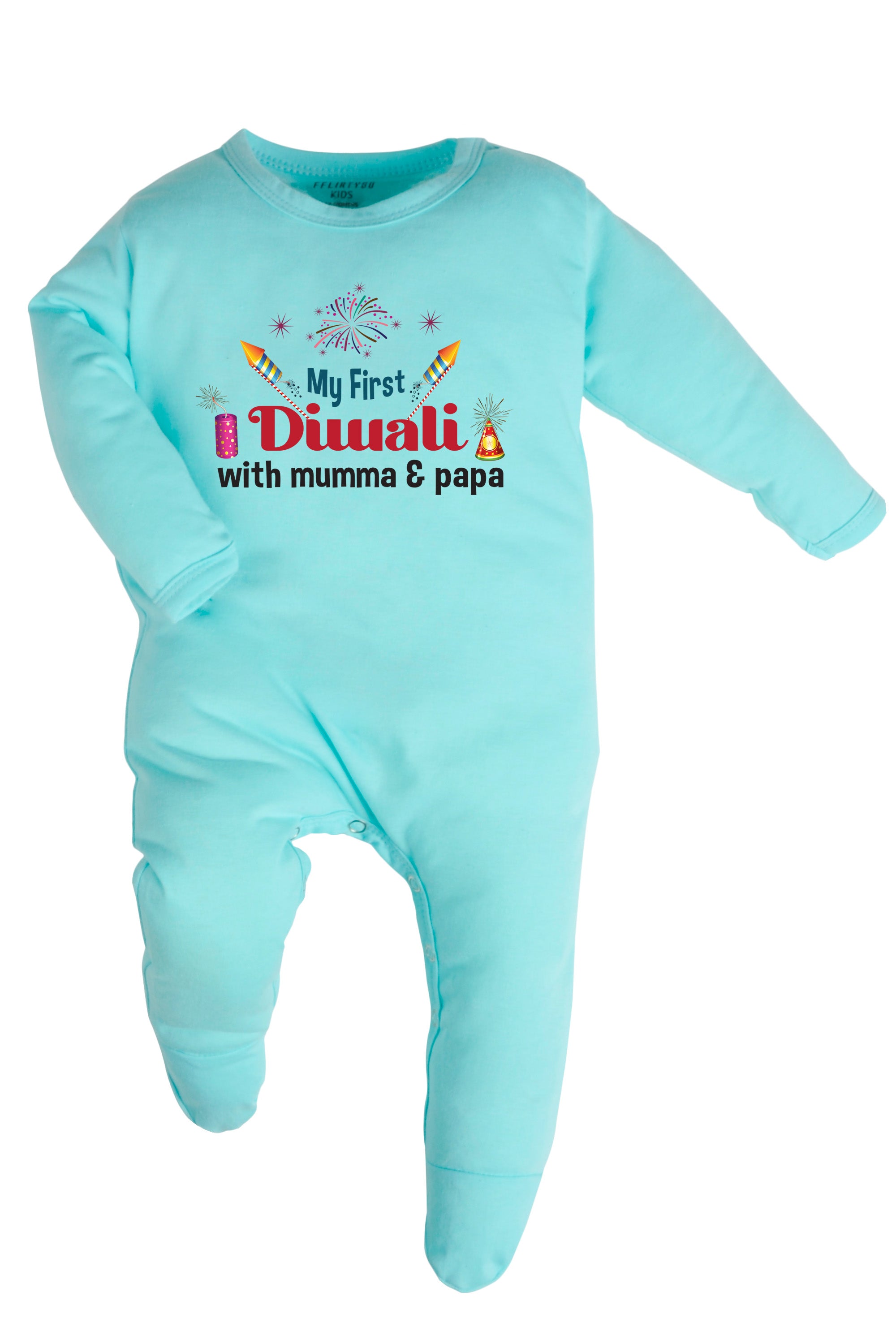 My First Diwali With Mumma & Papa Baby Romper | Onesies