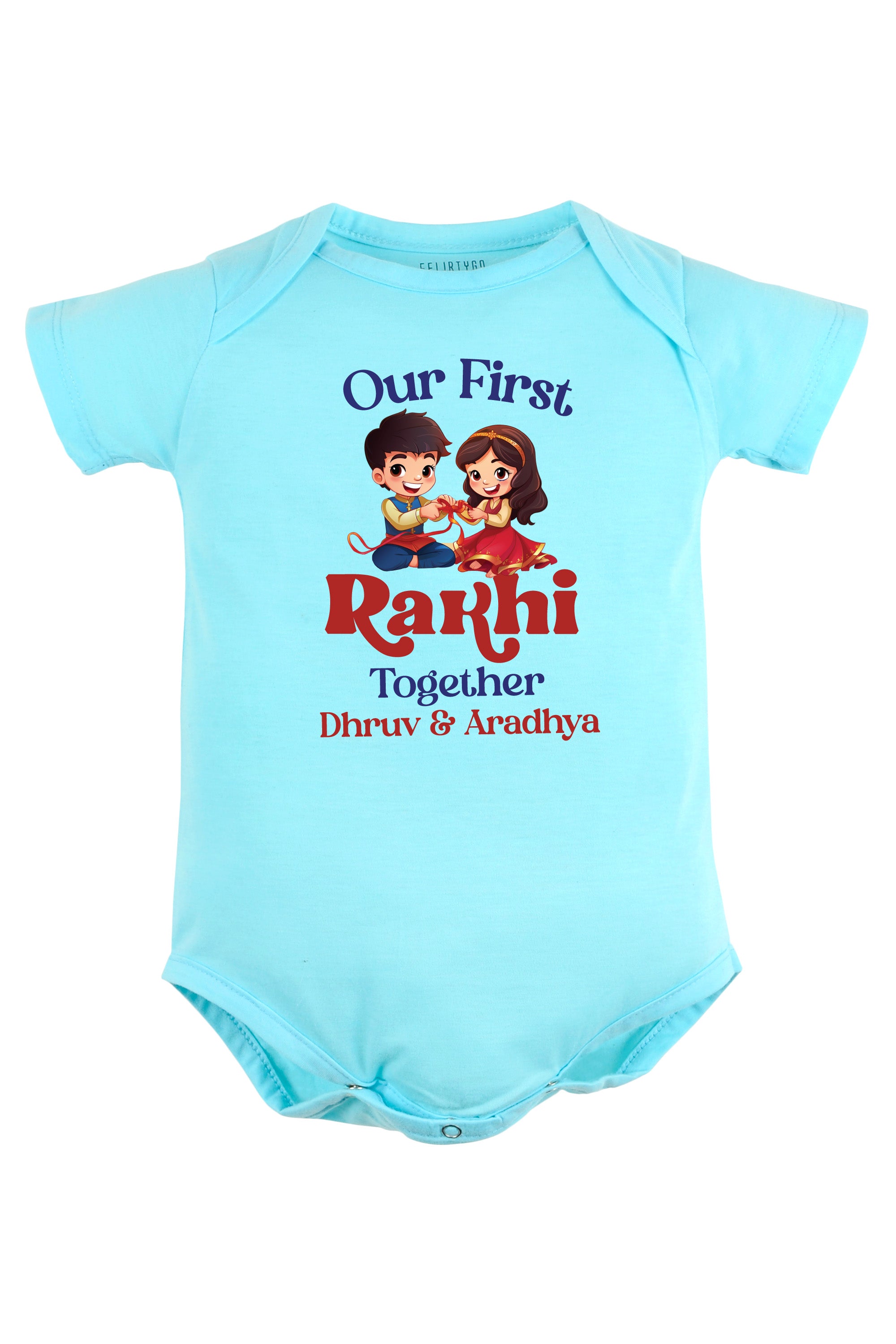 Our First Rakhi Together Baby Romper | Onesies w/ Custom Name