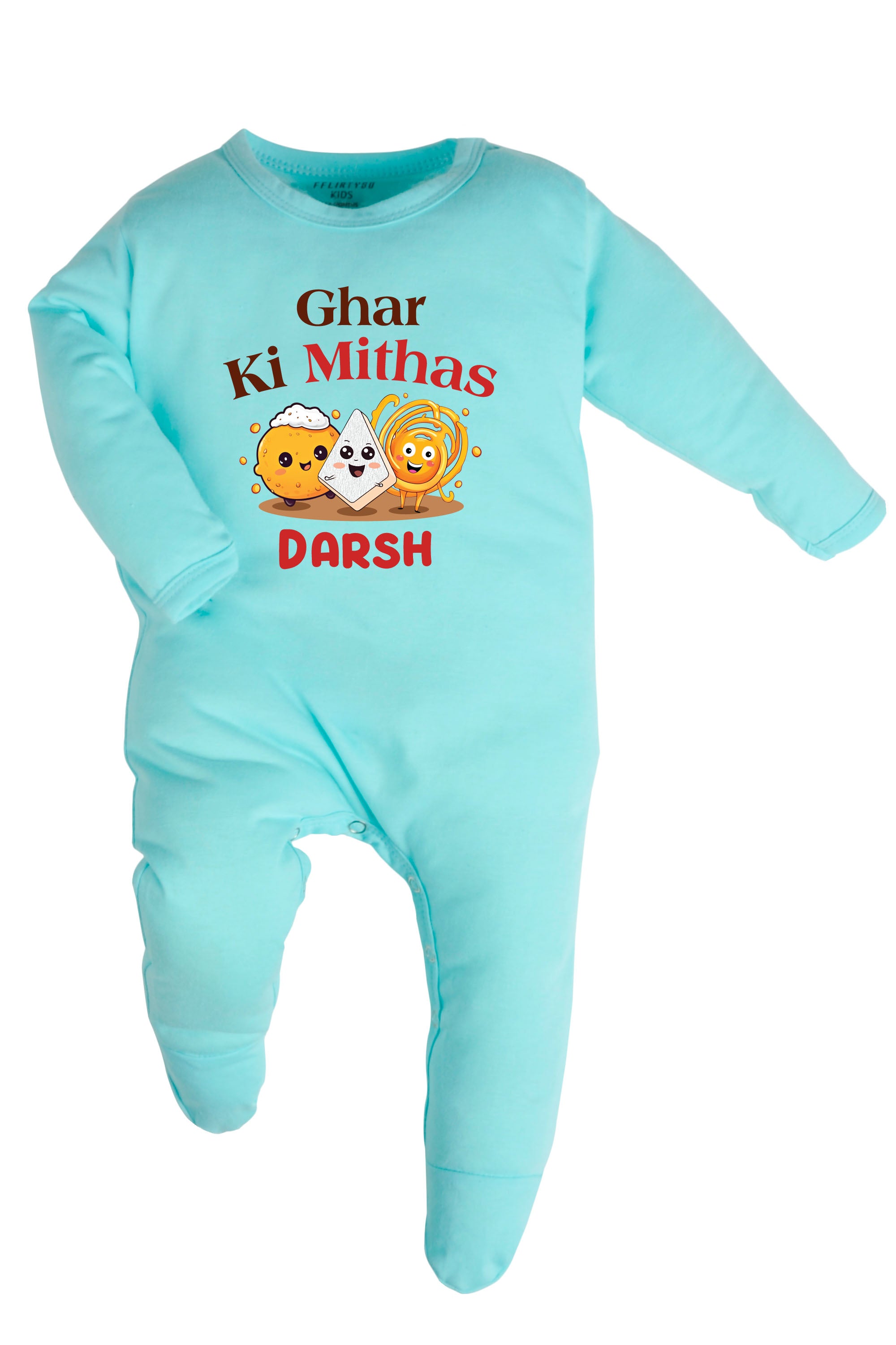 Ghar Ki Mithas Baby Romper | Onesies w/ Custom Name