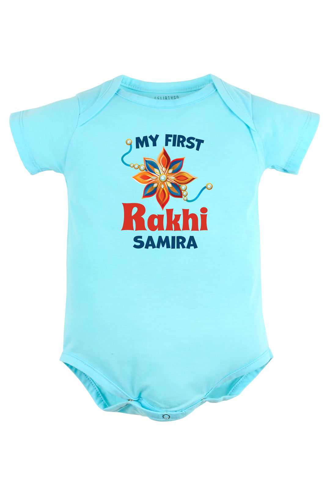 My First Rakhi Baby Romper | Onesies w/ Custom Name