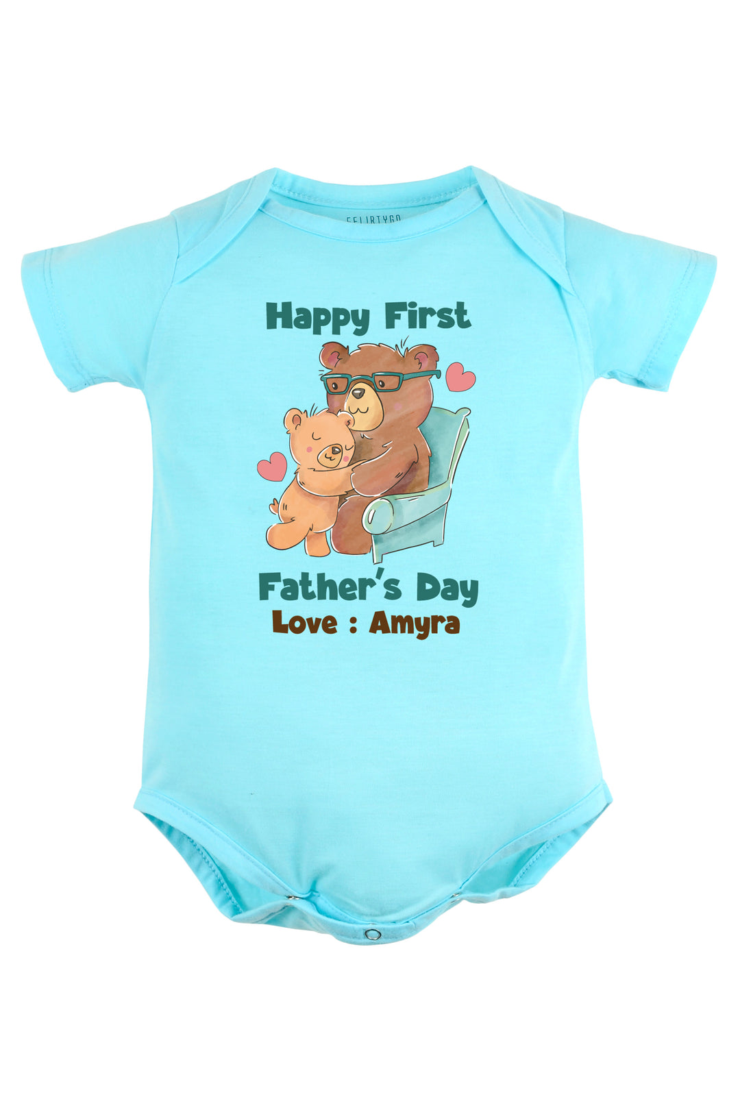 Happy First Father's Day Baby Romper | Onesies w/ Custom Name