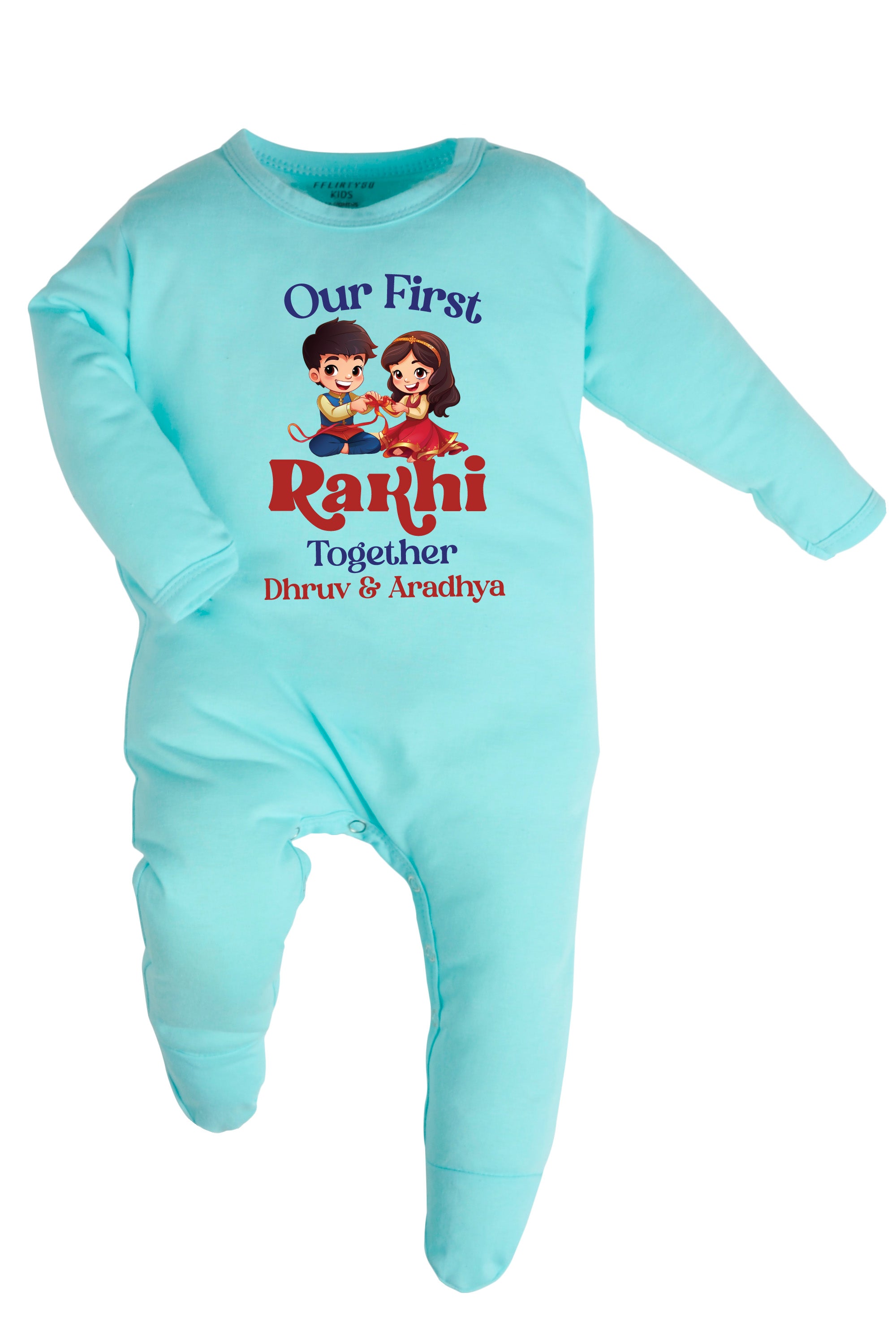 Our First Rakhi Together Baby Romper | Onesies w/ Custom Name