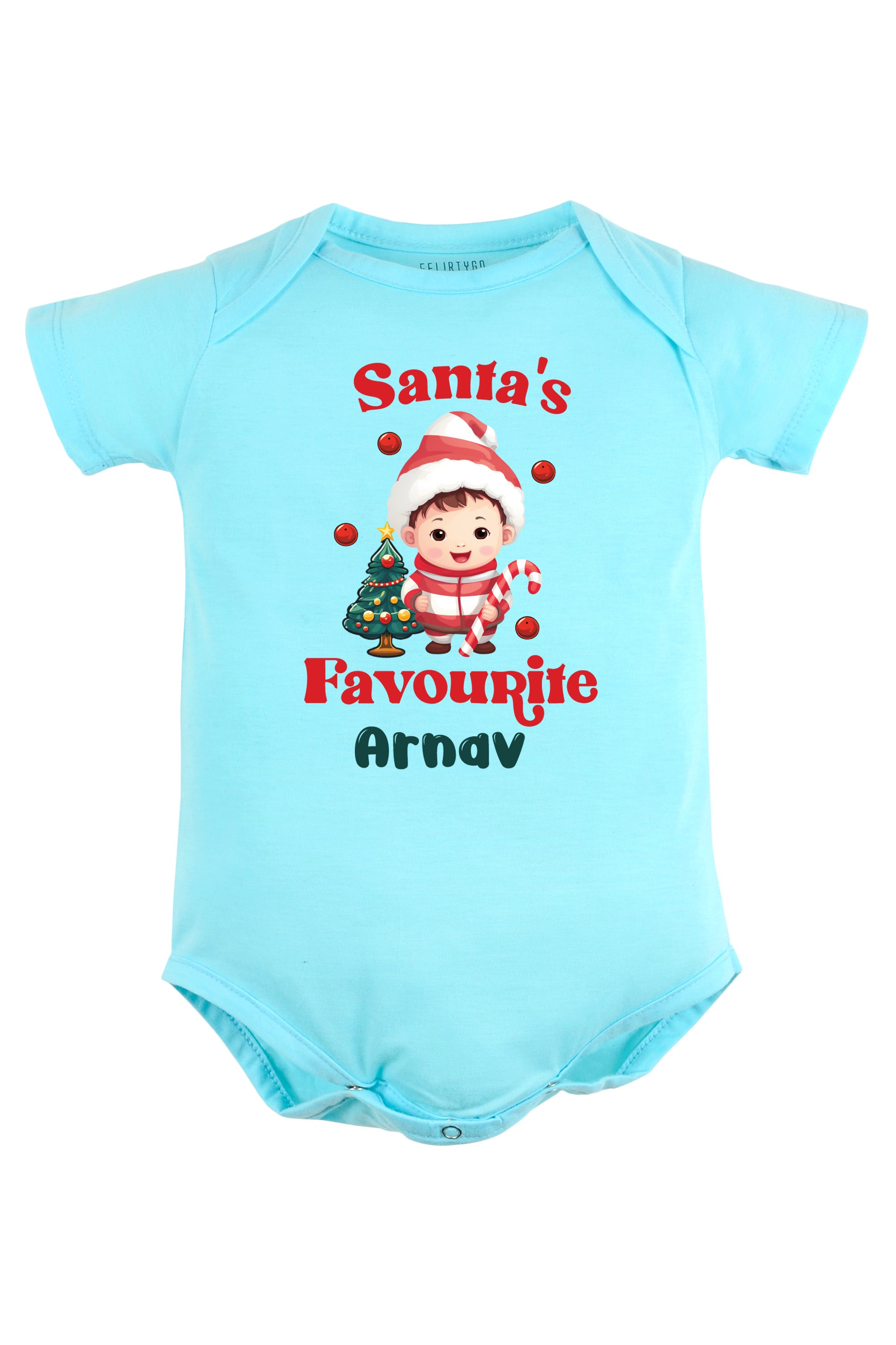 Santa's Favourite Baby Romper | Onesies w/ Custom Name