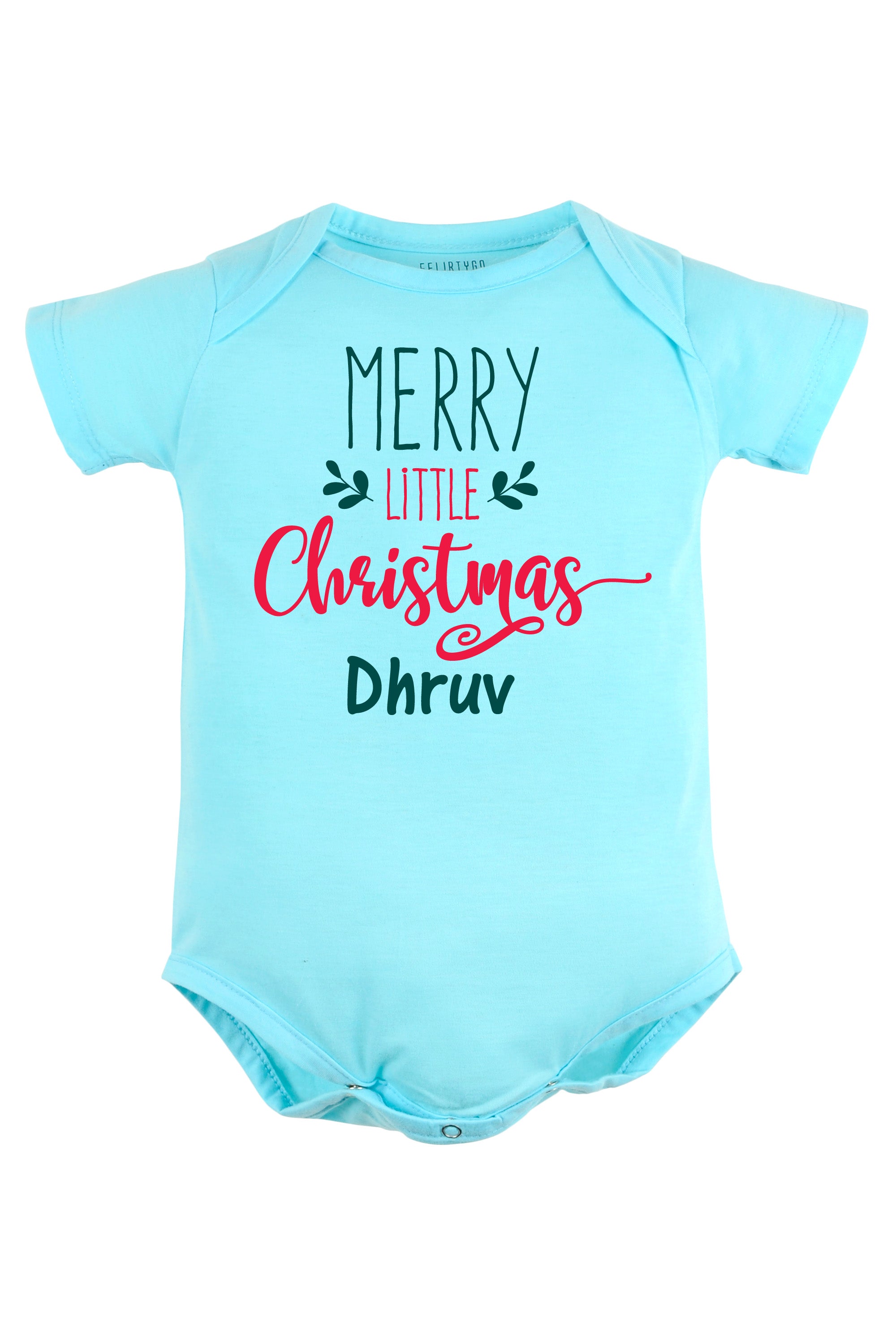 Merry Little Christmas Baby Romper | Onesies w/ Custom Name