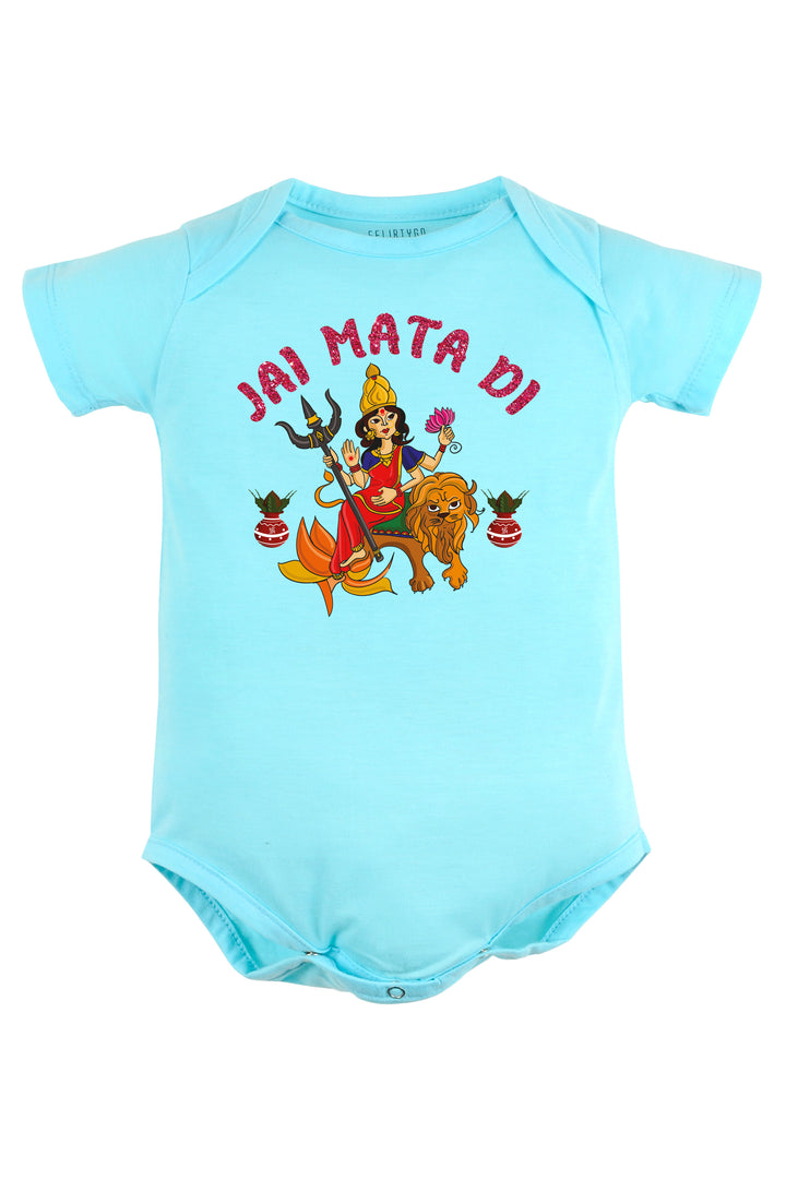 Jai Mata Di With Glitter Baby Romper | Onesies