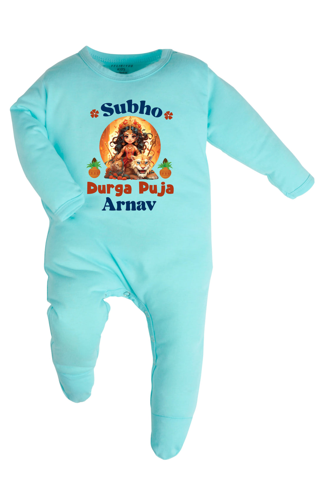 Subho Durga Puja Baby Romper | Onesies w/ Custom Name