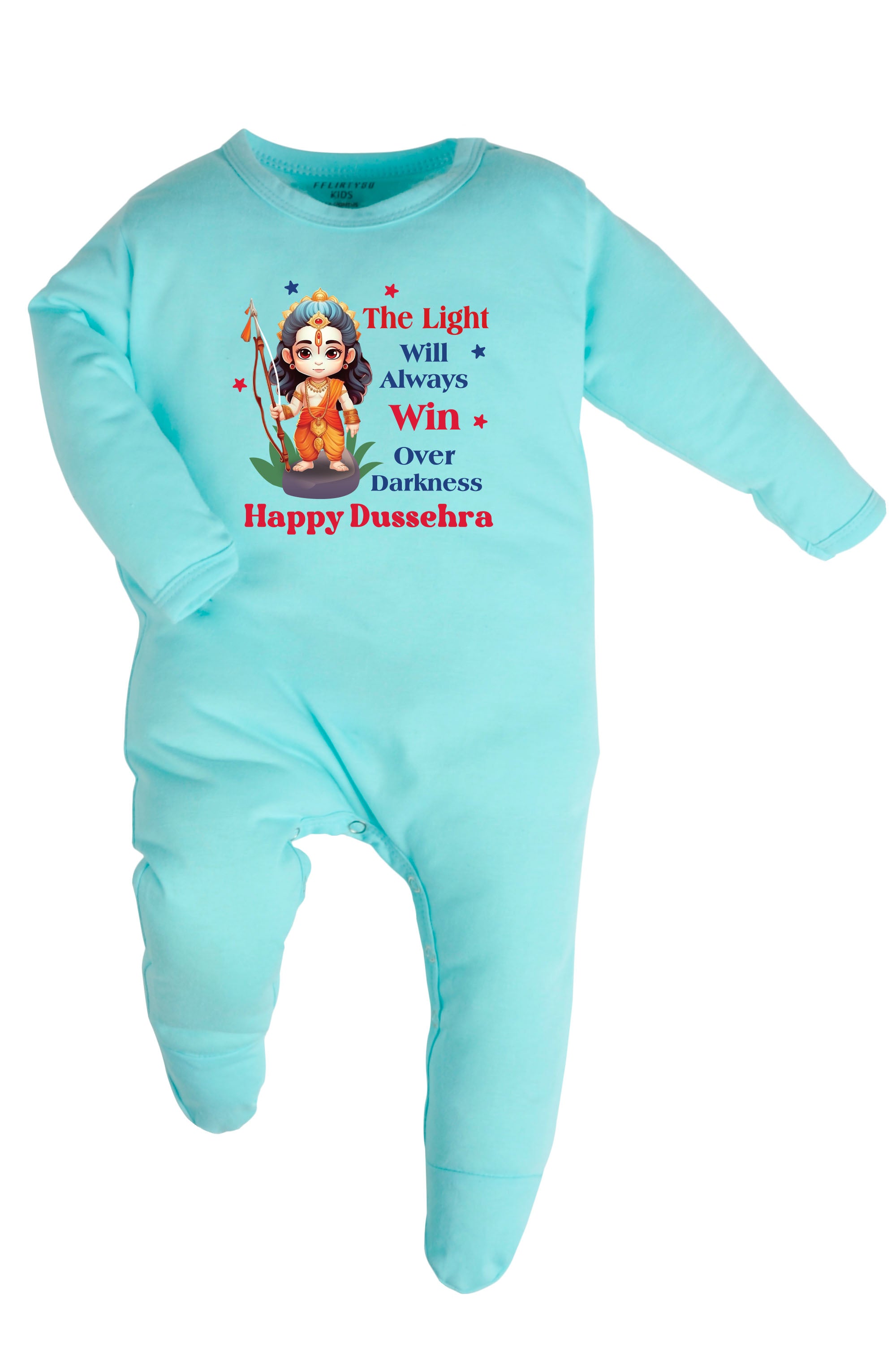 The Light Will Always Win Over Darkness Happy Dussehra Baby Romper | Onesies