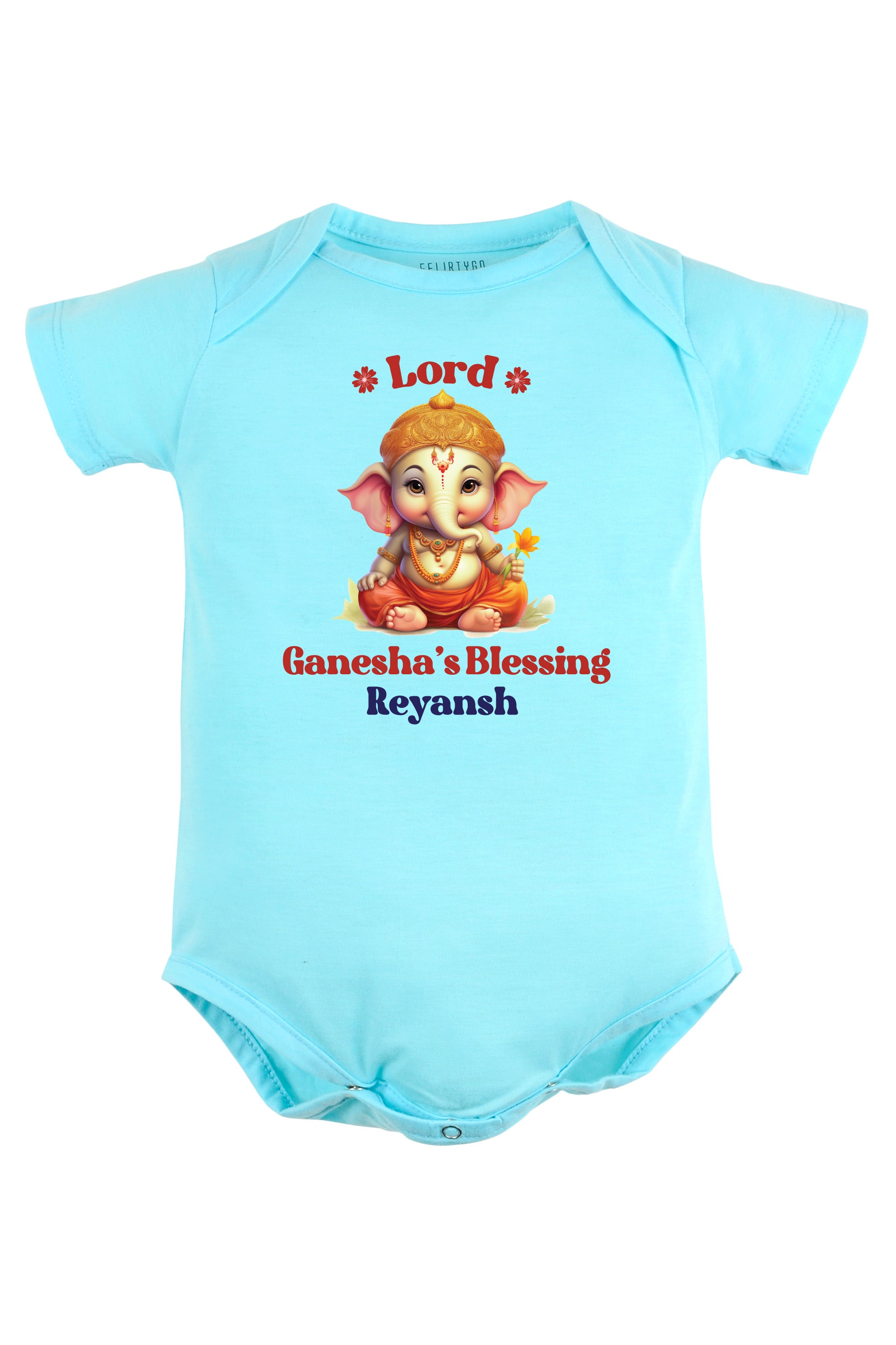 Lord Ganesha's Blessing Baby Romper | Onesies w/ Custom Name