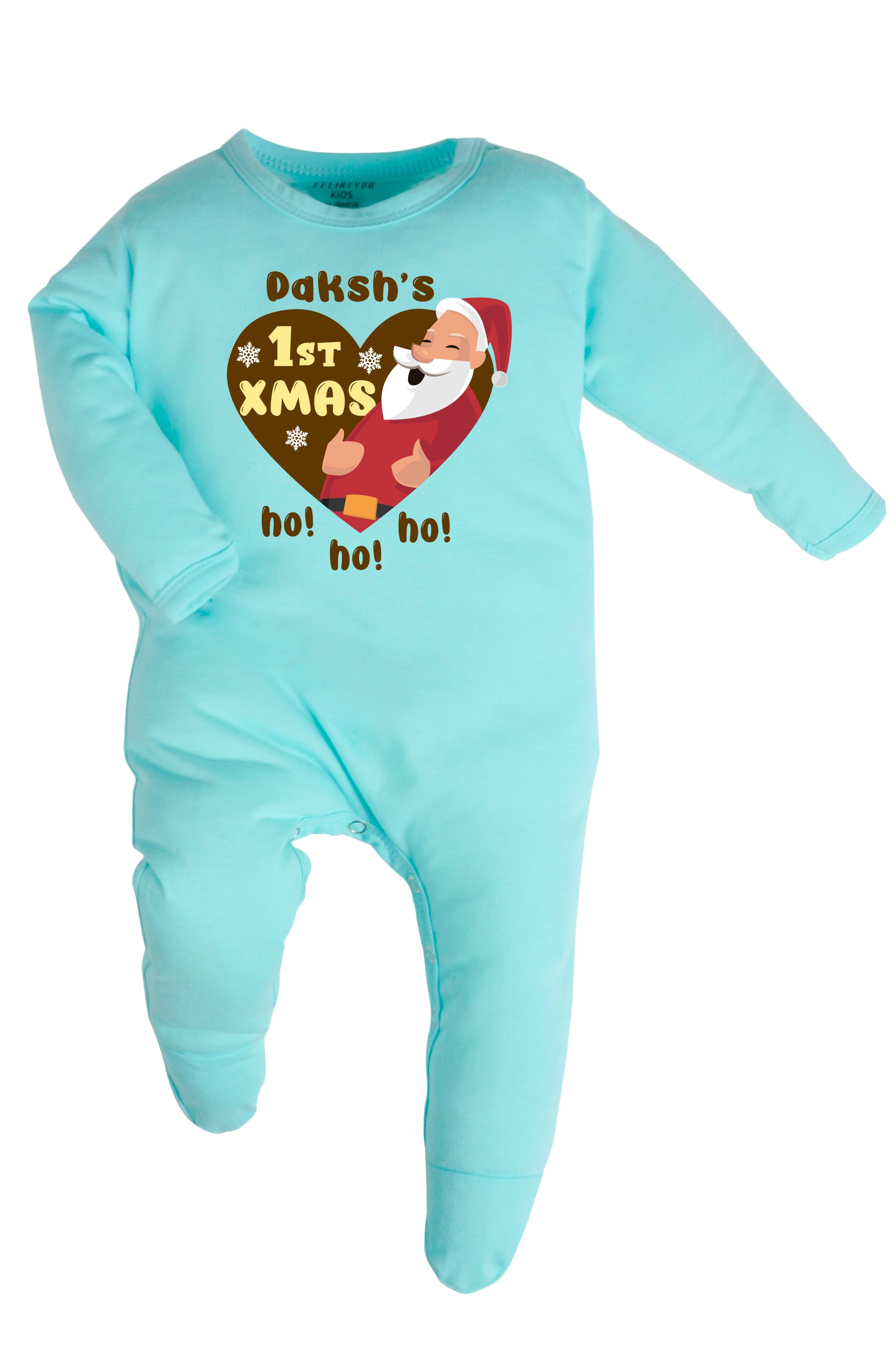 Ist Xmas ho ho ho Baby Romper | Onesies w/ Custom Name