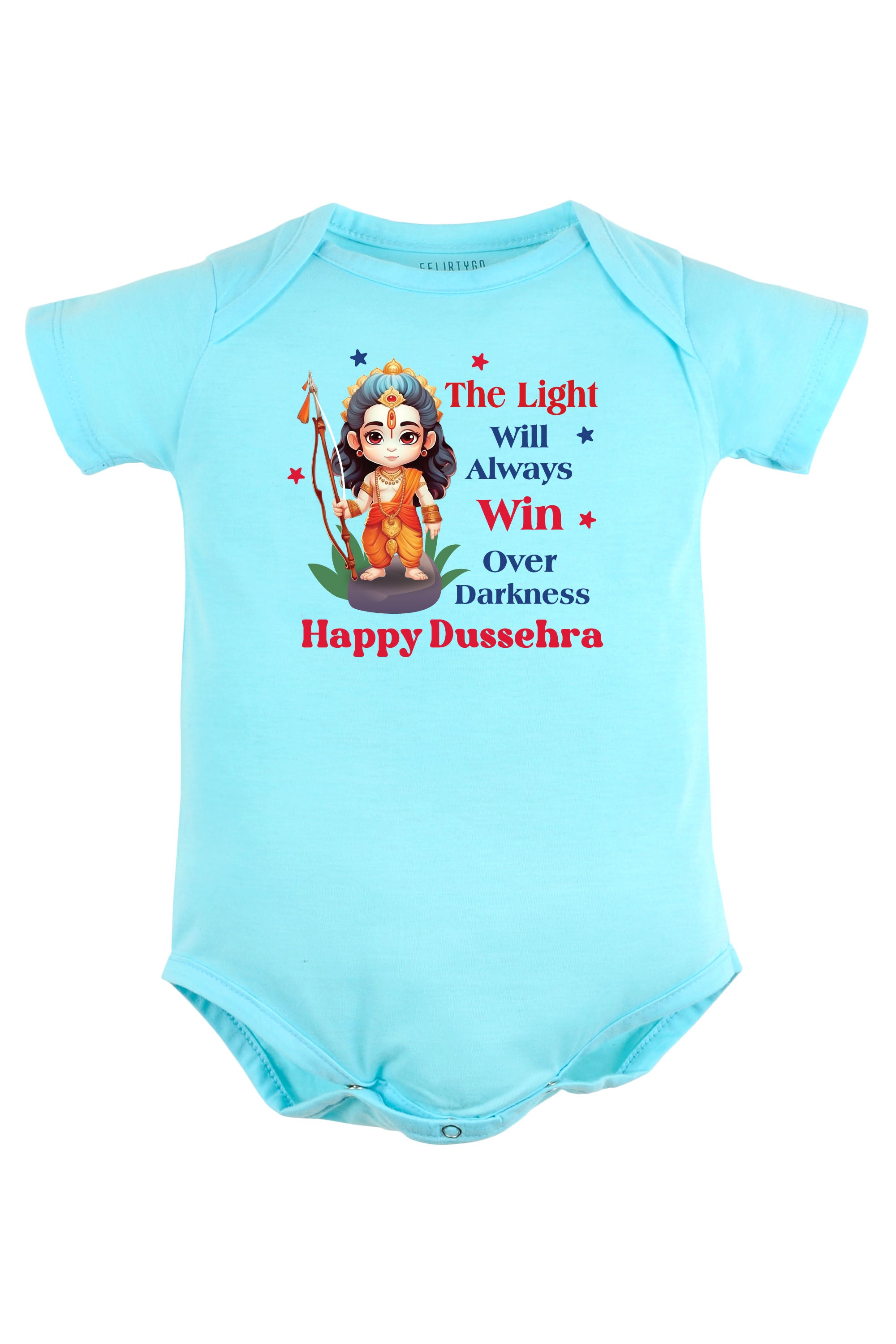 The Light Will Always Win Over Darkness Happy Dussehra Baby Romper | Onesies