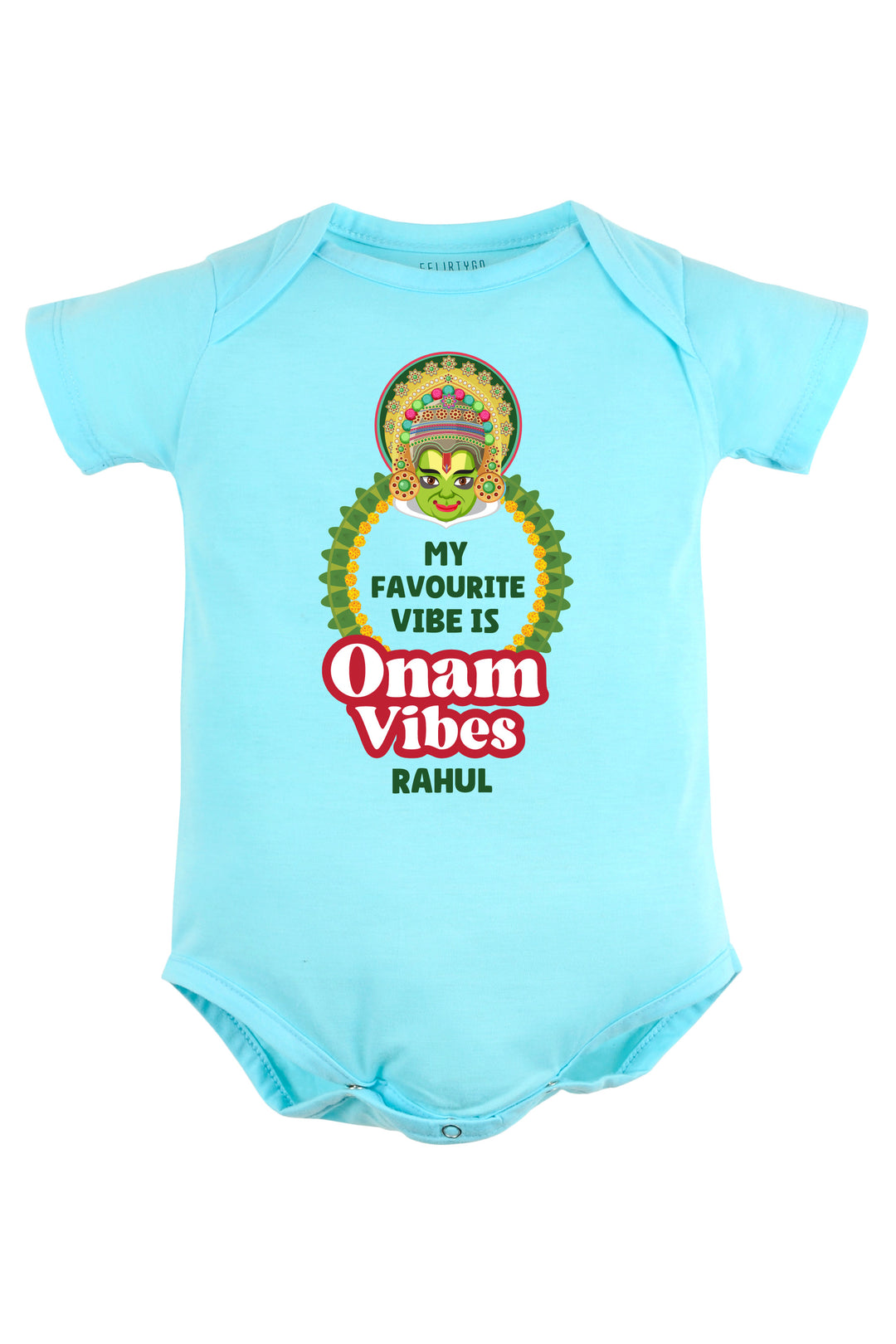 My Favourite Vibe Is Onam Vibes Baby Romper | Onesies w/ Custom Name