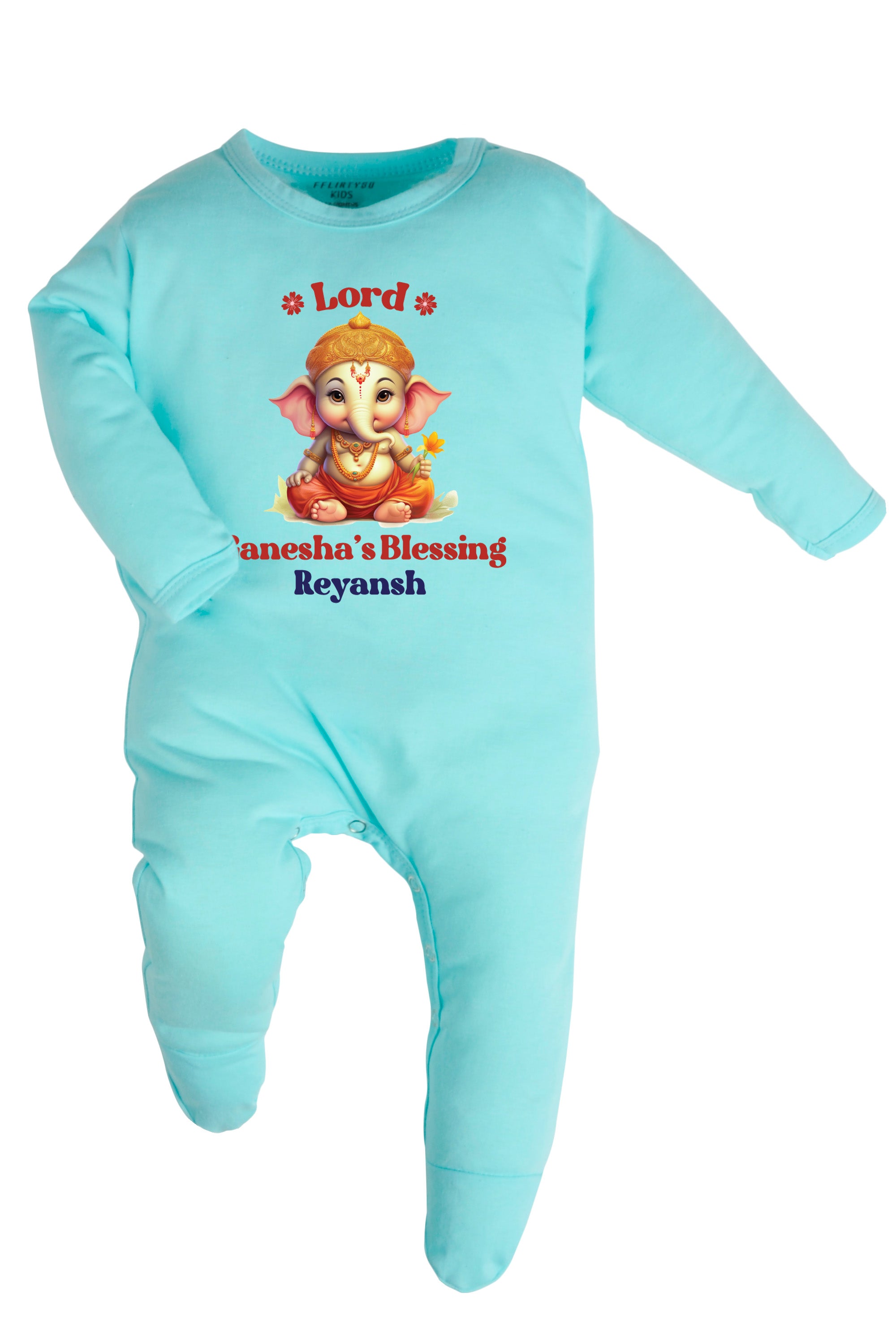 Lord Ganesha's Blessing Baby Romper | Onesies w/ Custom Name