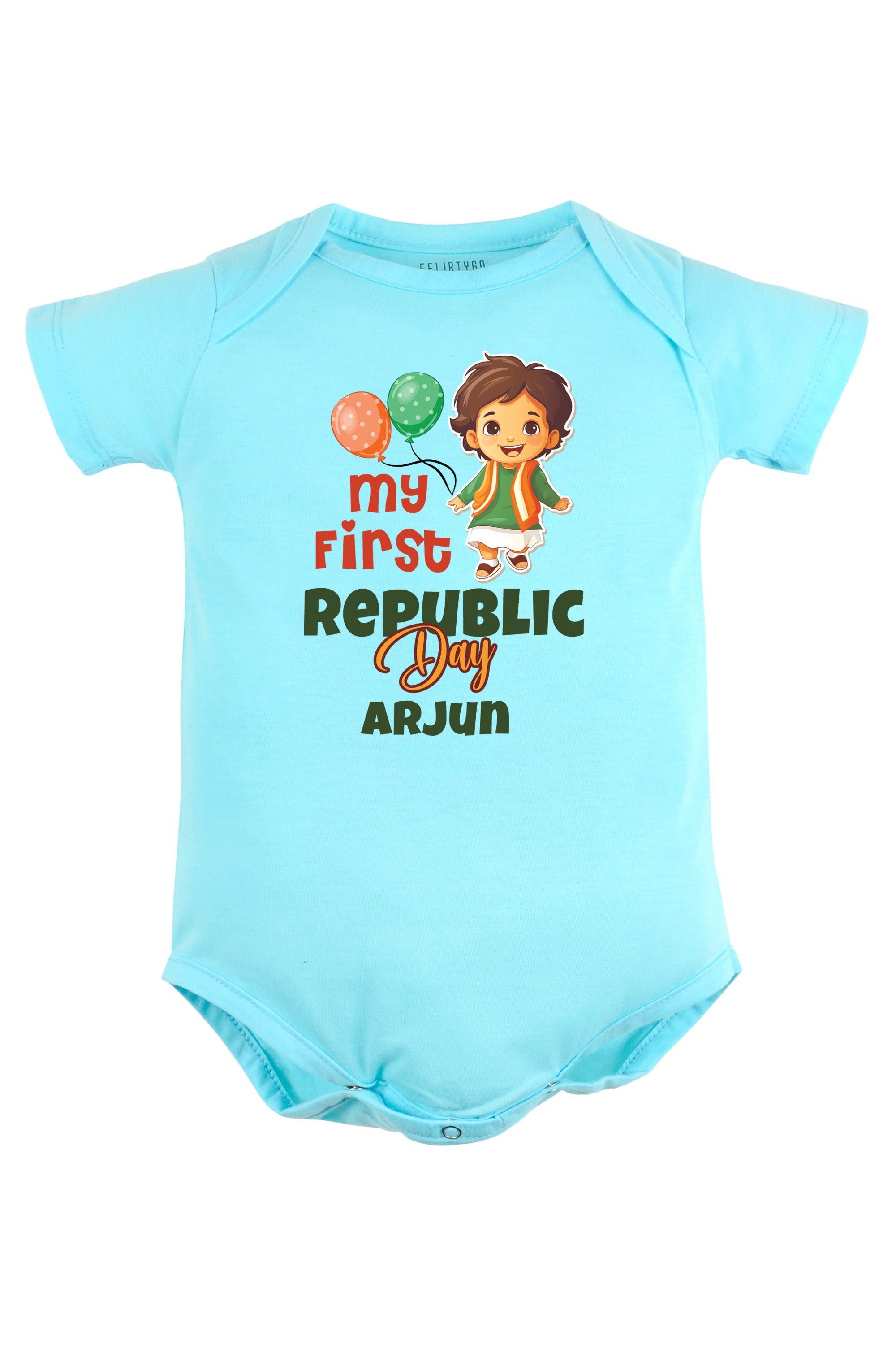 My First Republic Day Baby Romper | Onesies w/ Custom Name