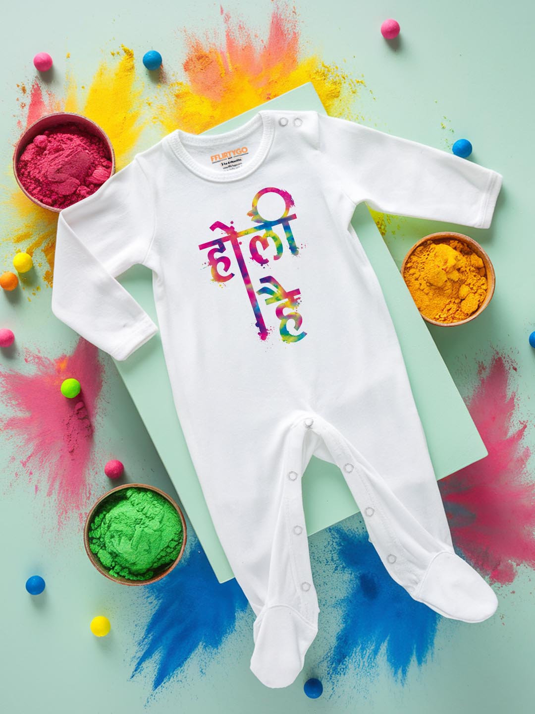 Holi Hai (Hindi) Baby Romper | Onesies