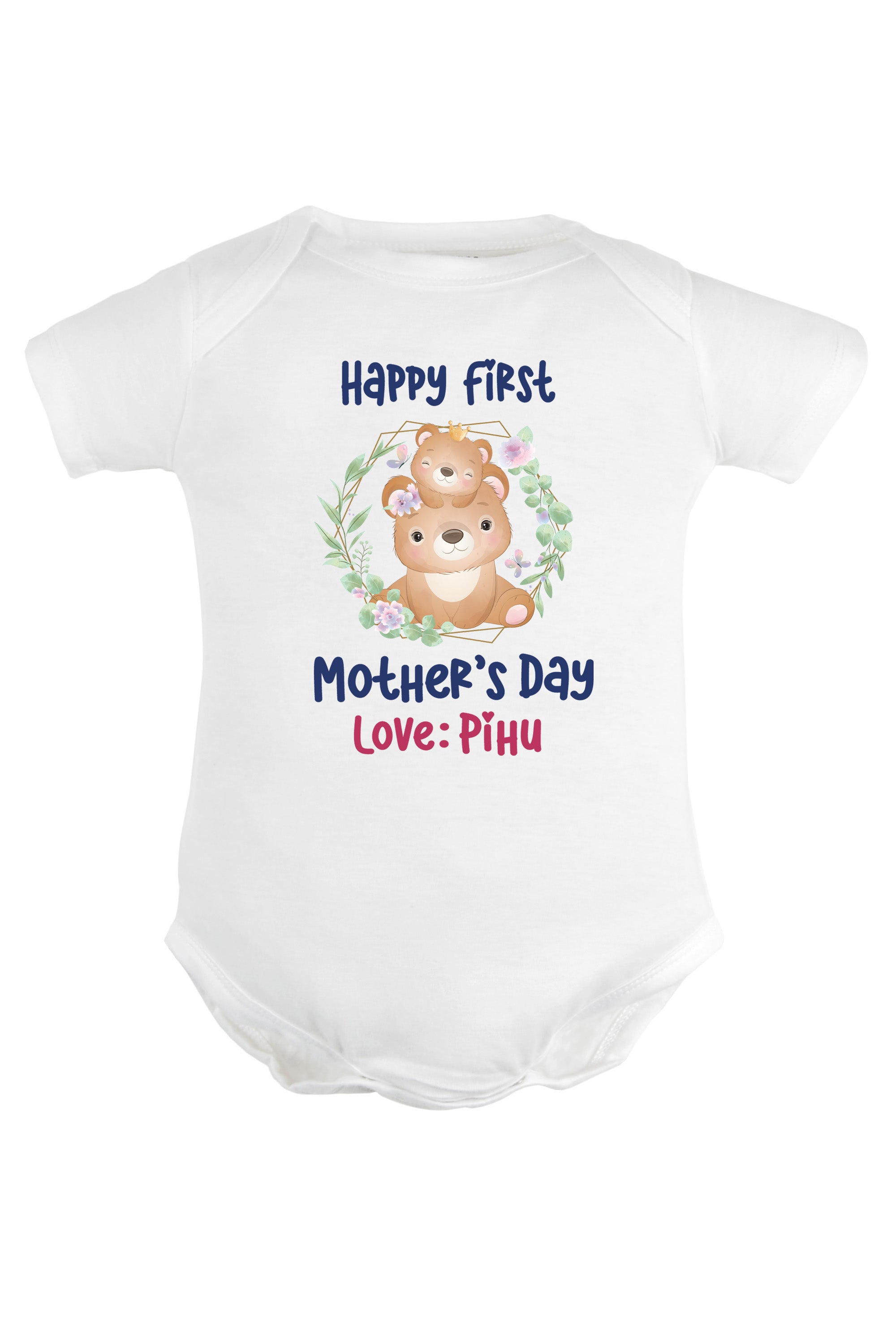 Happy First Mother's Day Baby Romper | Onesies w/ Custom Name