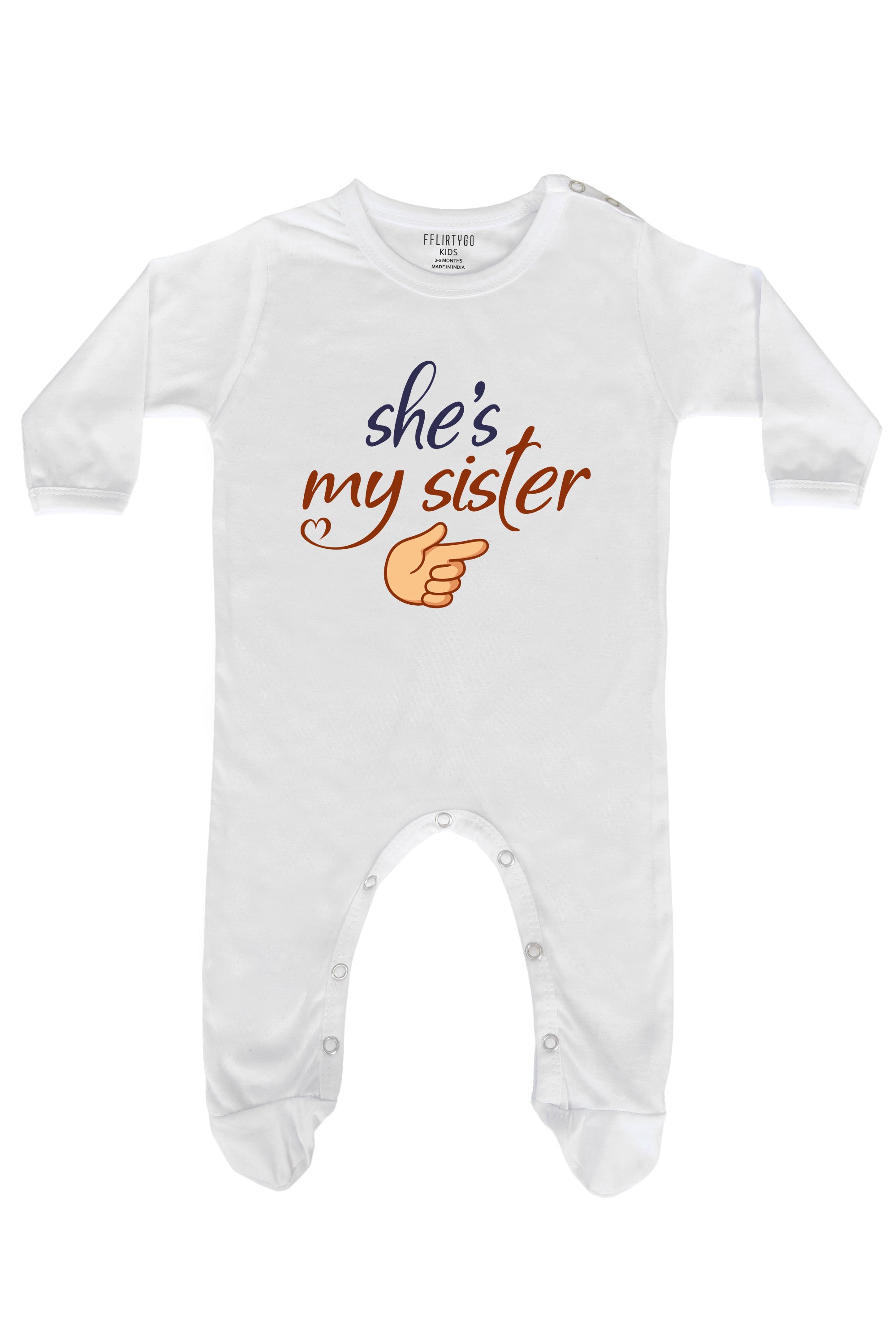 She Is My Sister Baby Romper | Onesies