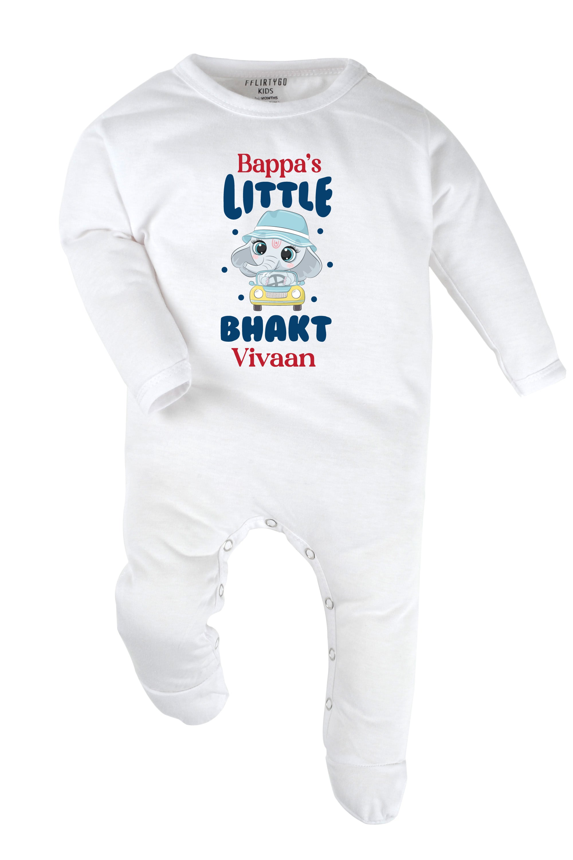 Bappa's Little BHAKT Baby Romper | Onesies w/ Custom Name