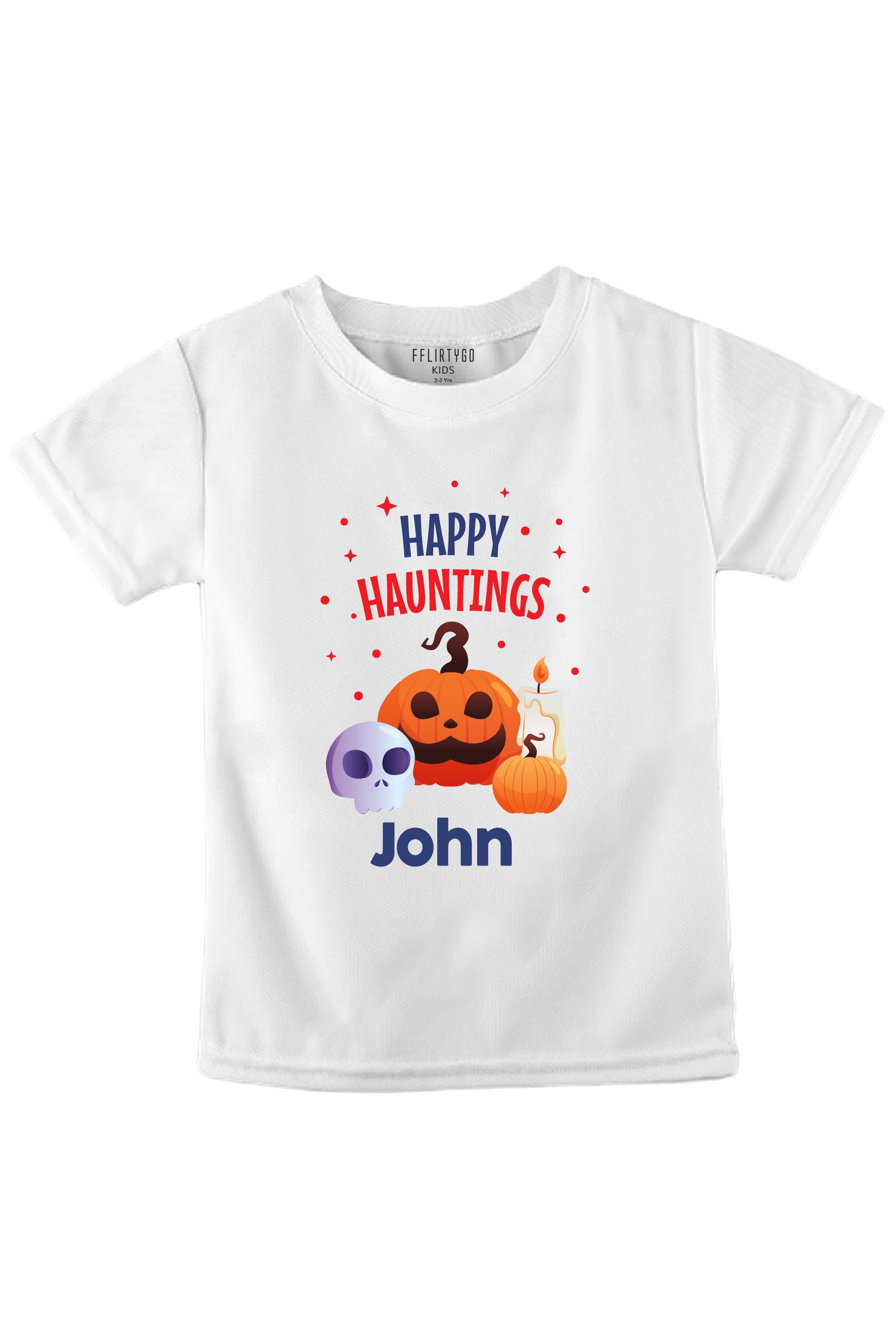 Happy Hauntings Kids T Shirt w/ Custom Name