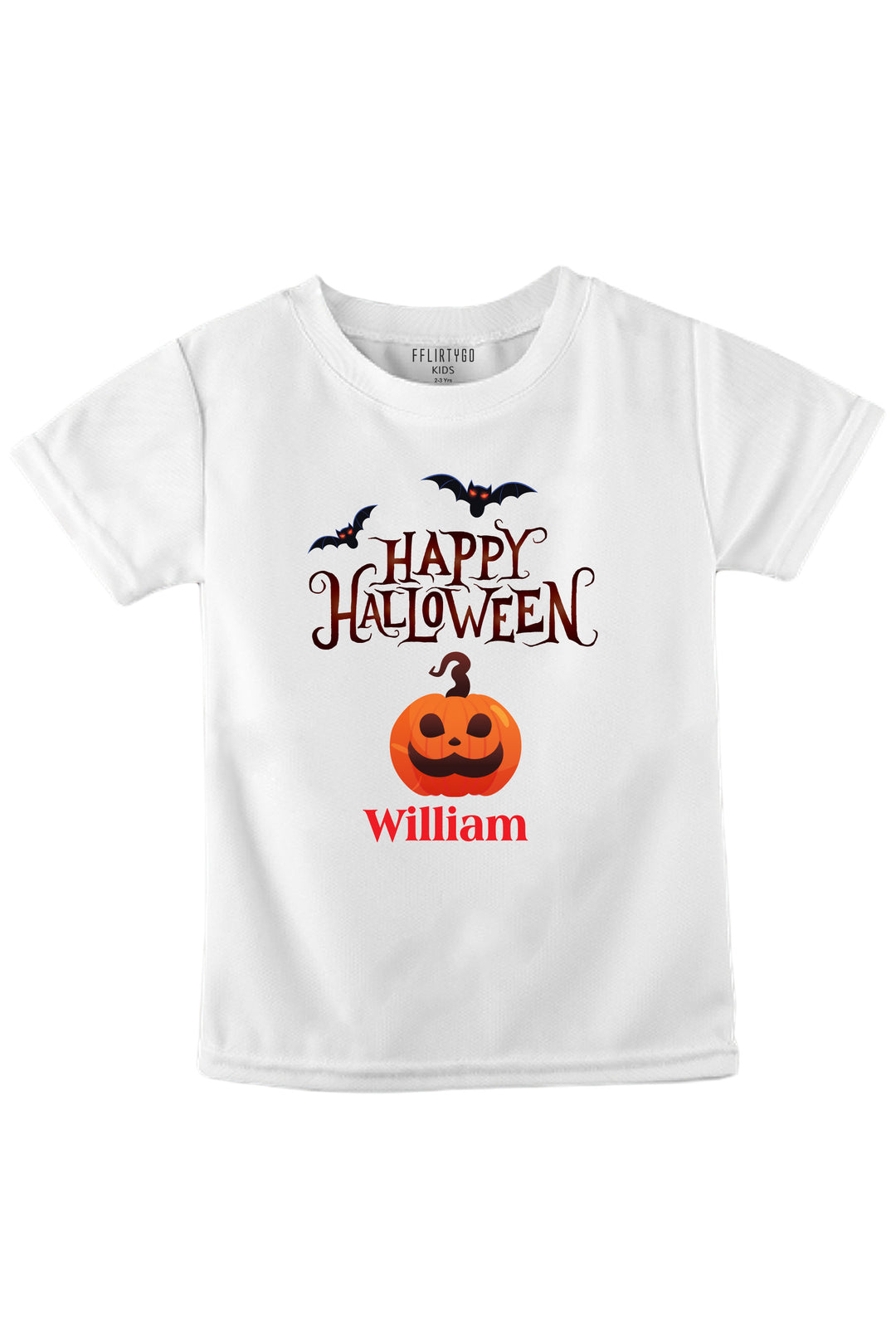 Happy Halloween Kids T Shirt w/ Custom Name