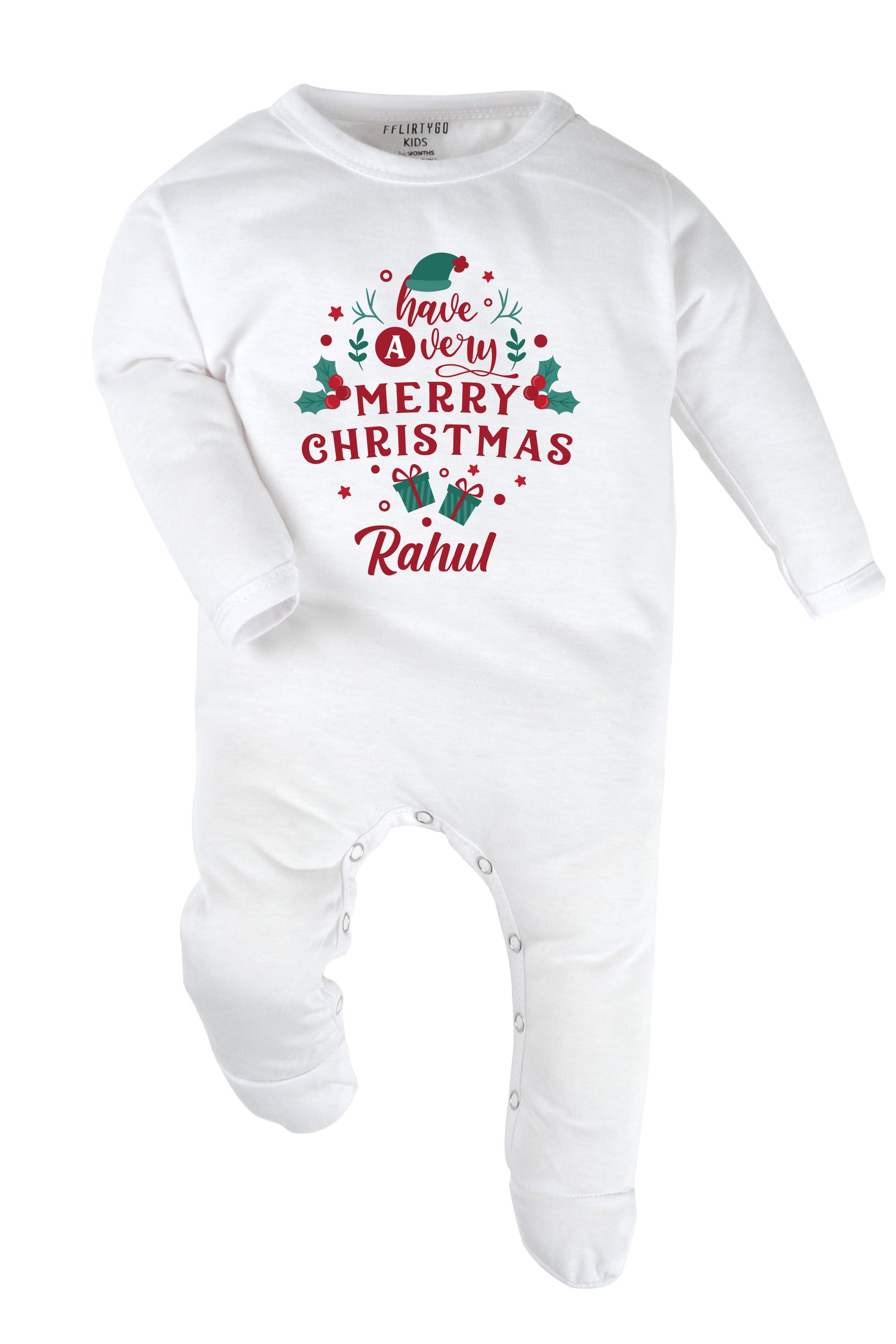 Have A Very Merry Christmas Baby Romper | Onesies w/ Custom Name