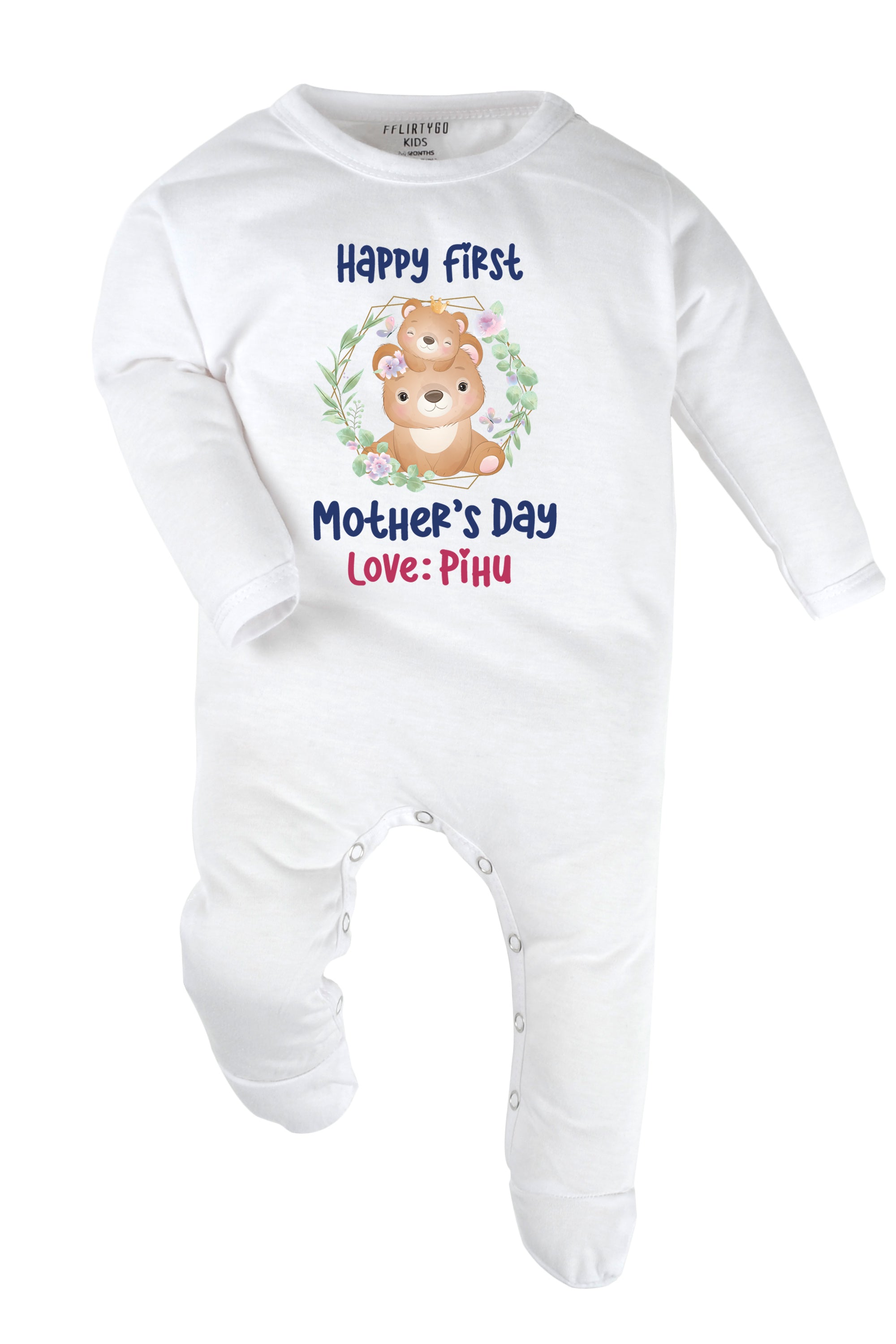 Happy First Mother's Day Baby Romper | Onesies w/ Custom Name