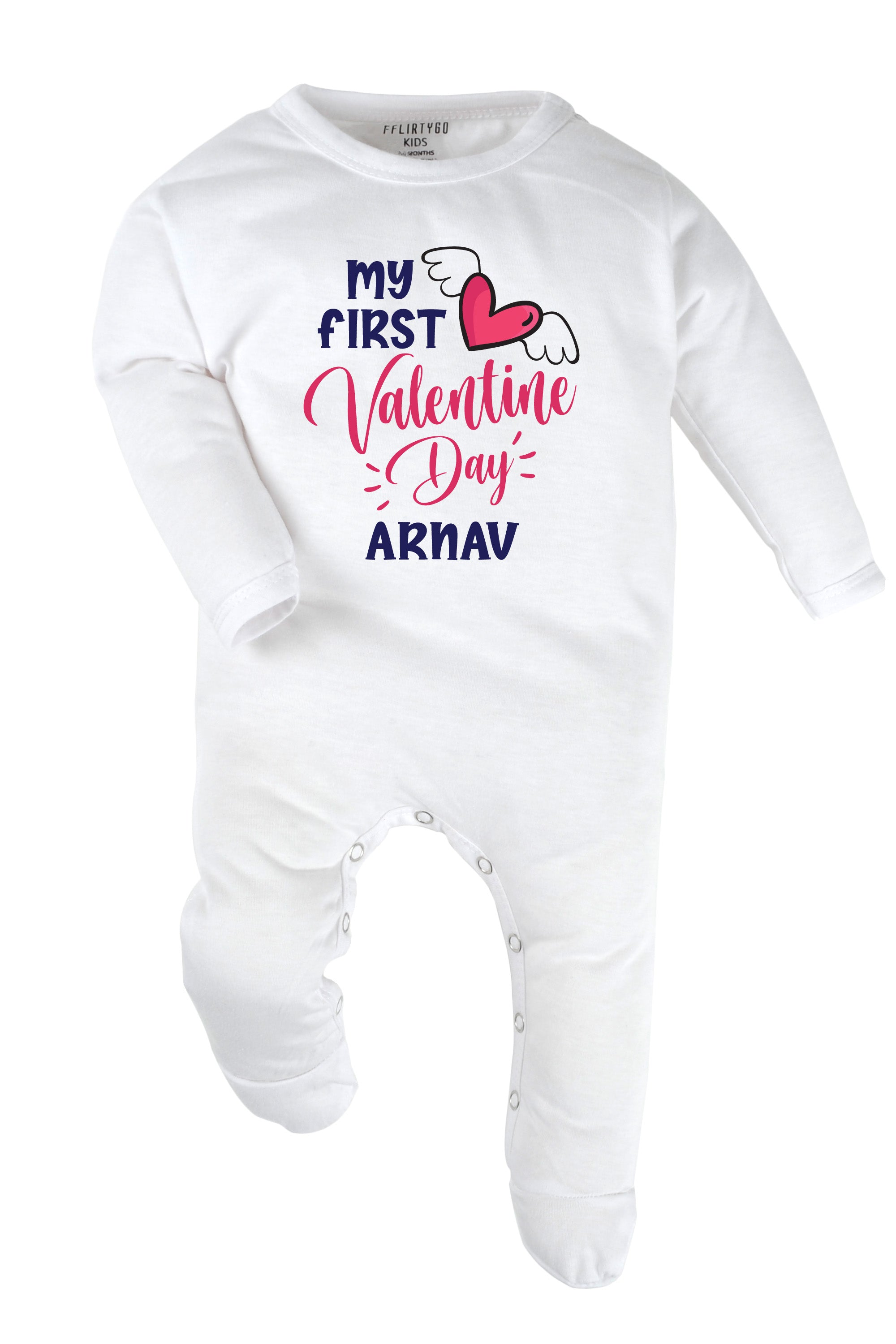 My First Valentine Day Baby Romper | Onesies w/ Custom Name