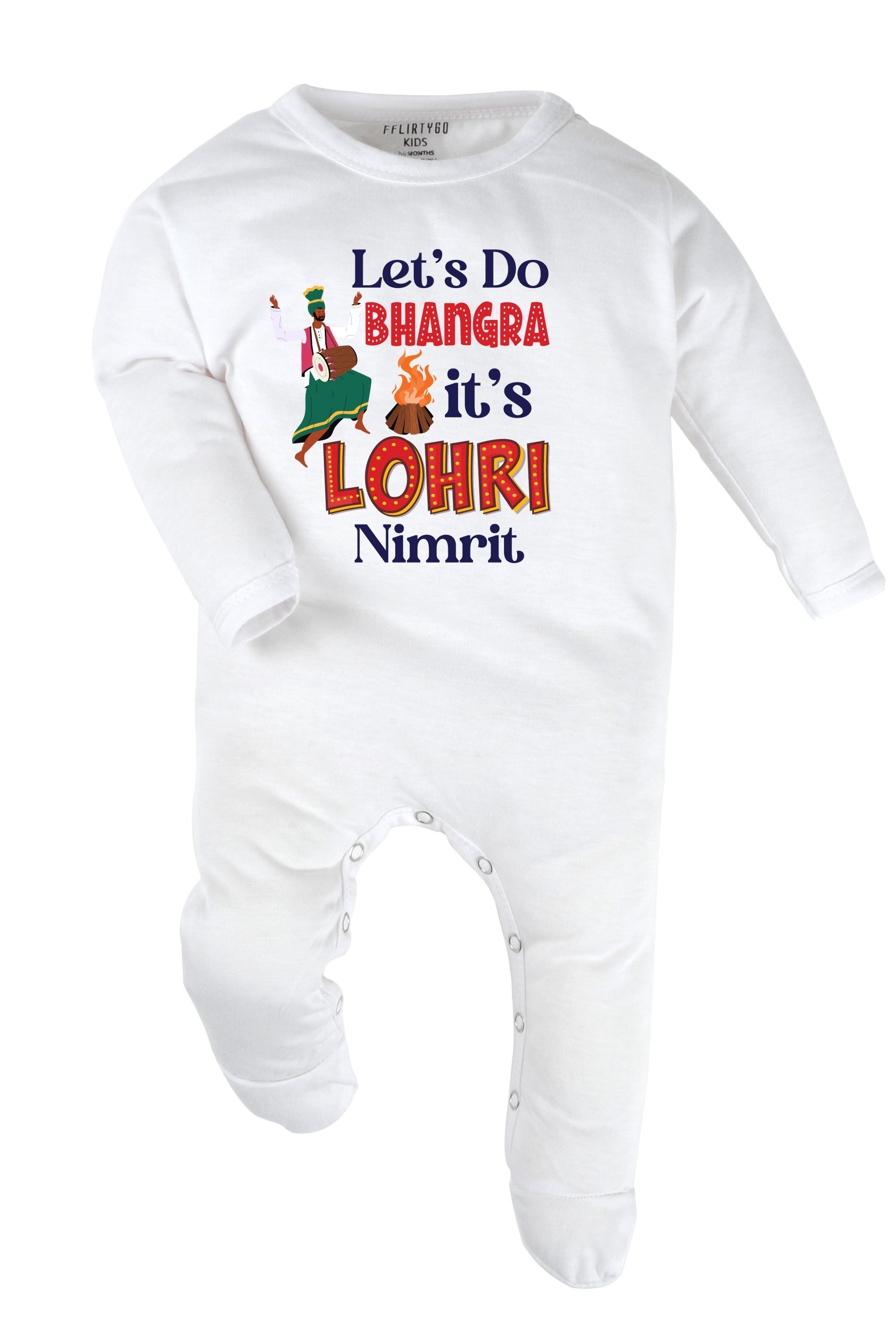 Let's Do Bhangra It's Lohri Baby Romper | Onesies w/ Custom Name